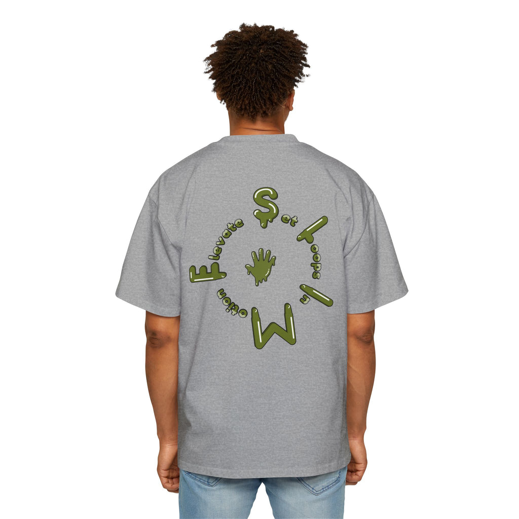 The Slime Shop Heavy Oversized Tee — Brown / Olive Slime Sircle
