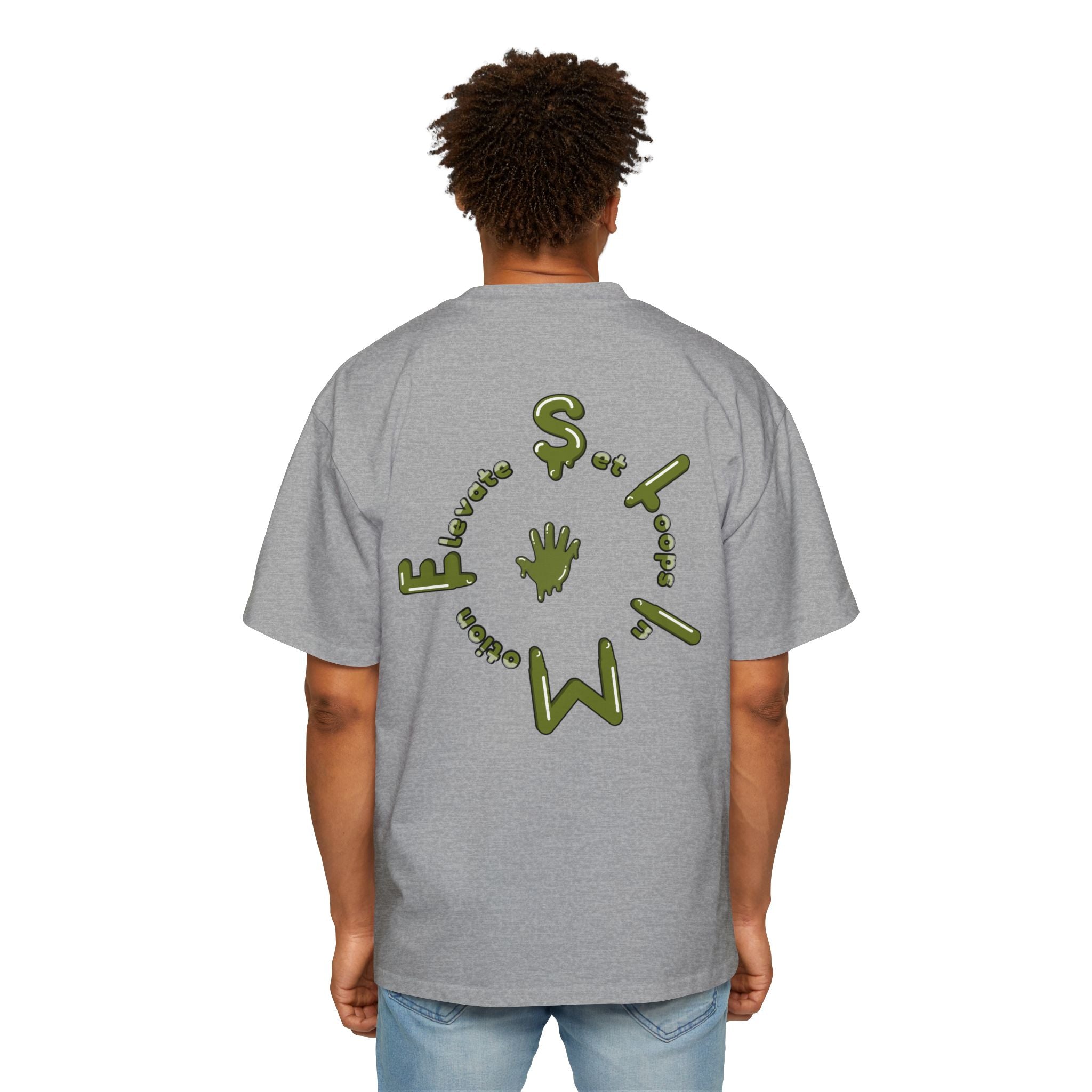 The Slime Shop Heavy Oversized Tee — Brown / Olive Slime Sircle