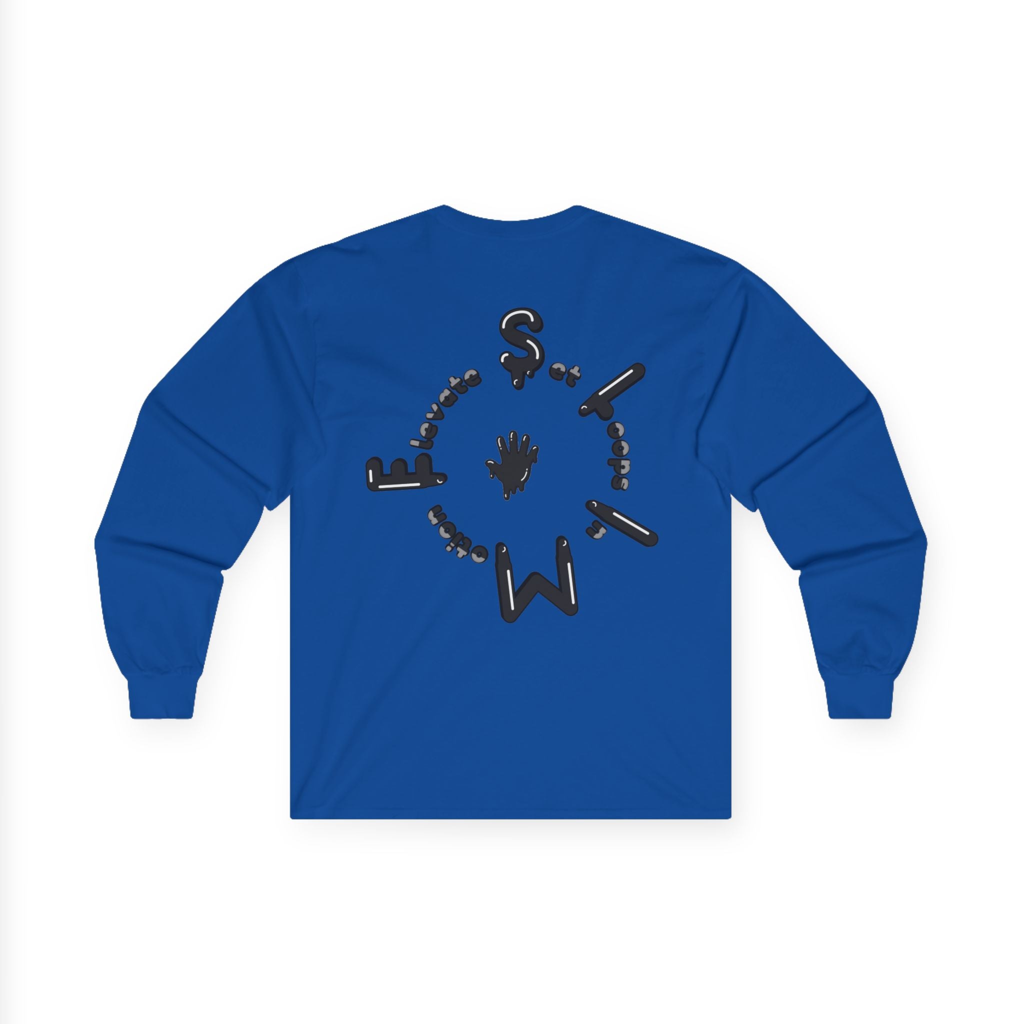 The Slime Shop Ultra Cotton Long-Sleeve Tee — Irish Green / Black Slime Sircle