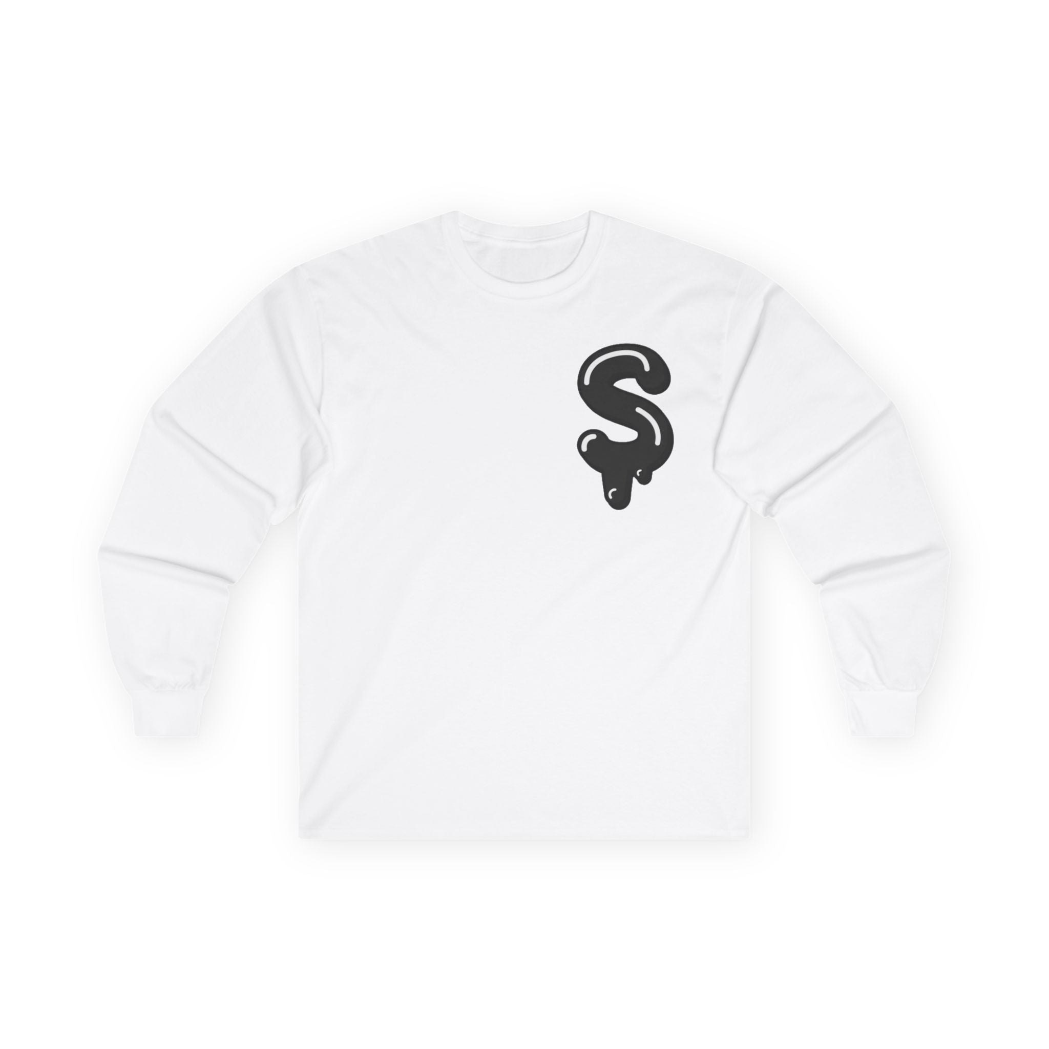 The Slime Shop Ultra Cotton Long-Sleeve Tee — Irish Green / Black Slime Sircle