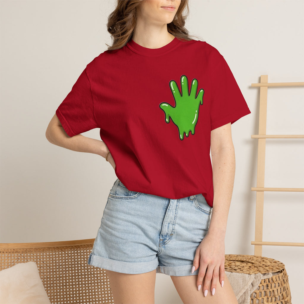 The Slime Shop Signature Tee — White / Green Slime In 5