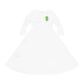 The Slime Shop Women's Long Sleeve Dance Dress — White / Green Slime $