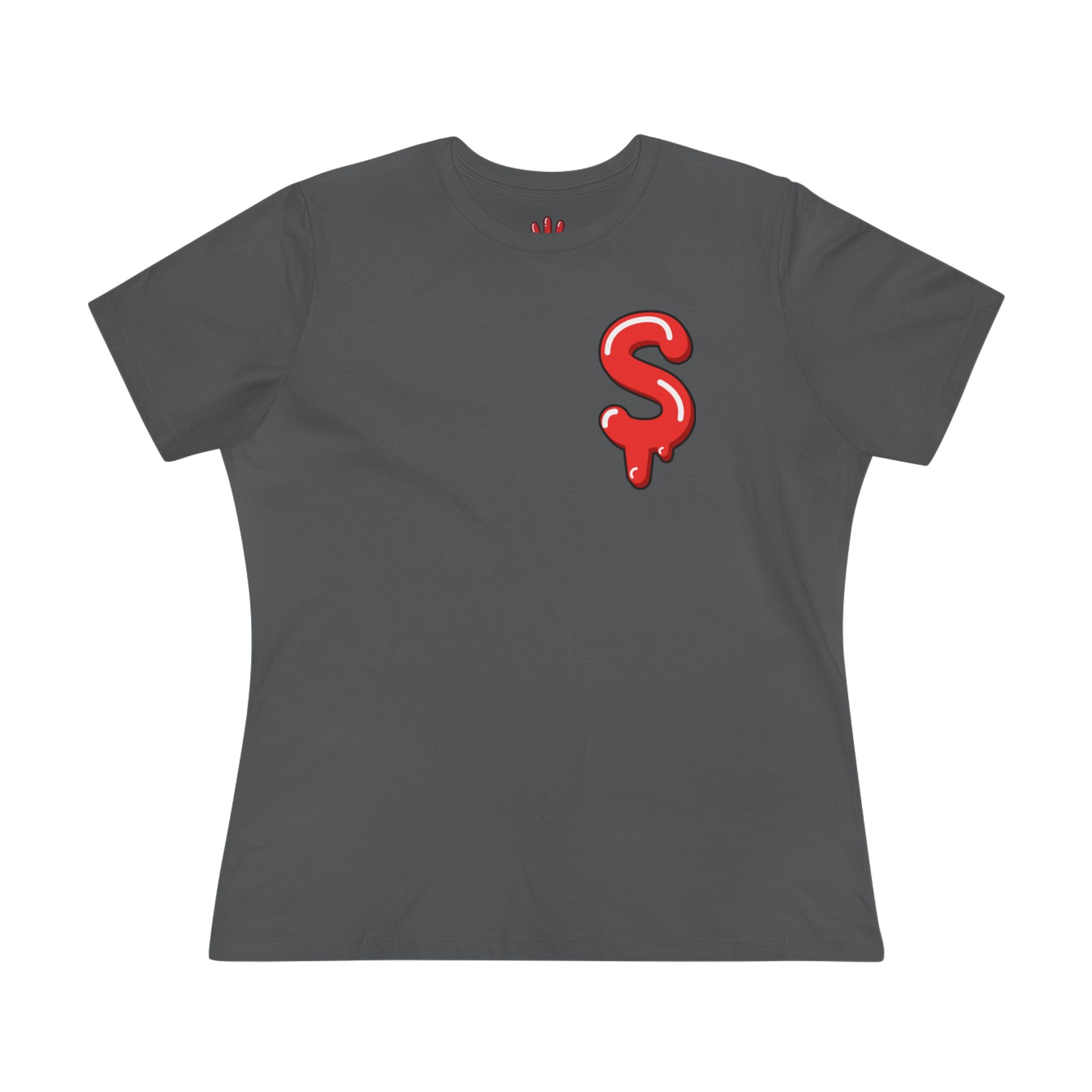 The Slime Shop Women's Tee — White / Red Slime $