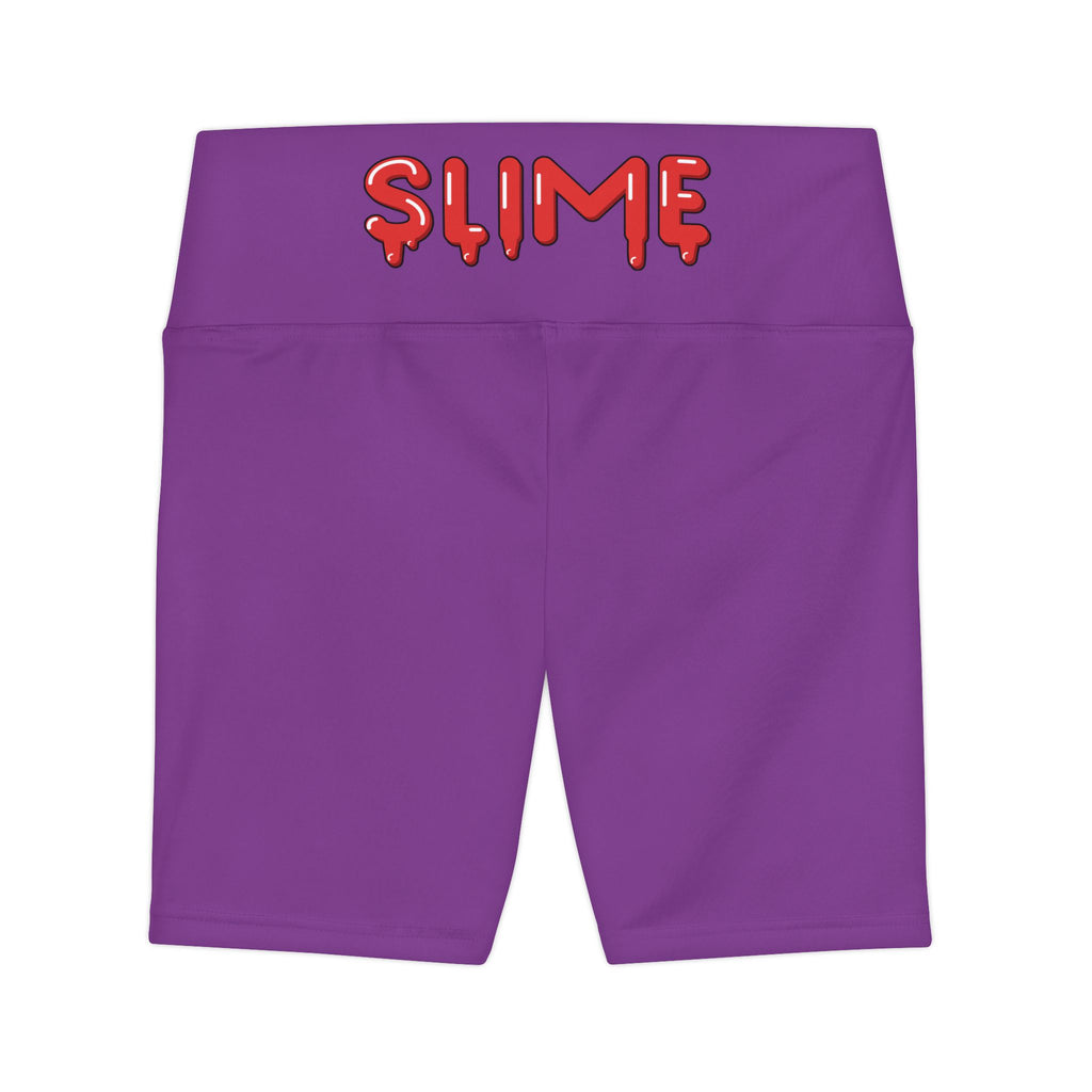 Women's Purple/Red Slime In 5 Workout Shorts