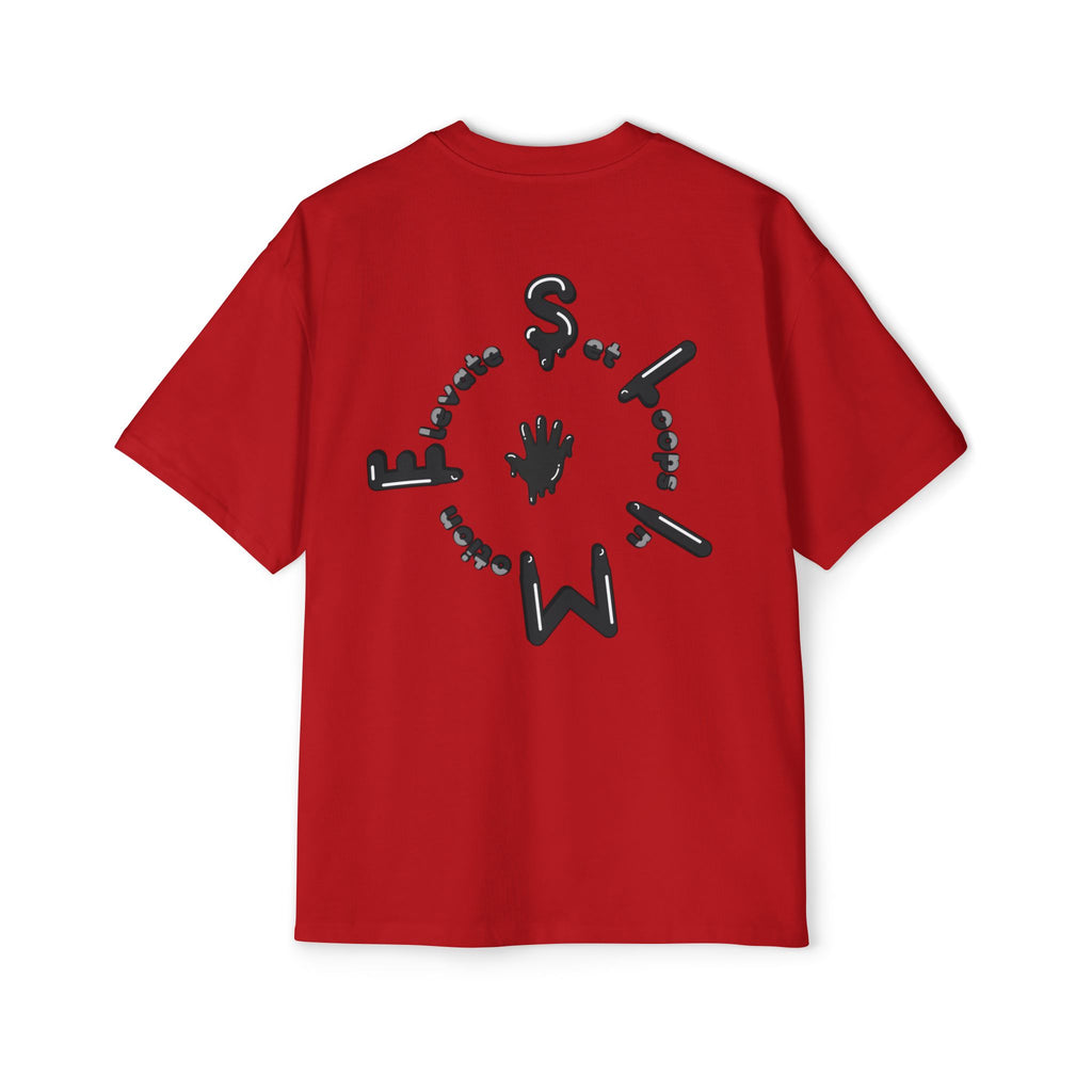 The Slime Shop Men's Heavy Oversized Tee — White / Black Slime Sircle