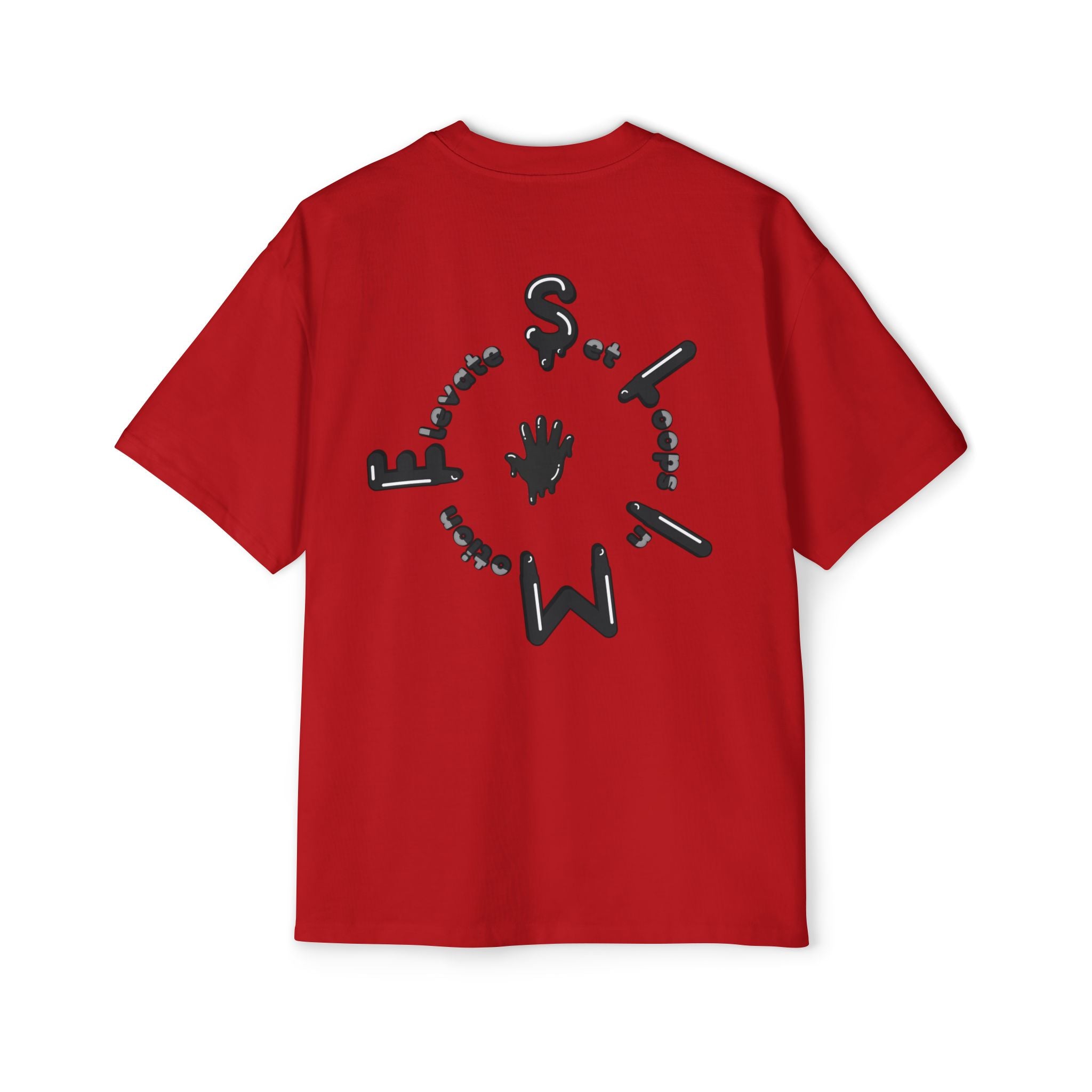 The Slime Shop Men's Heavy Oversized Tee — White / Black Slime Sircle