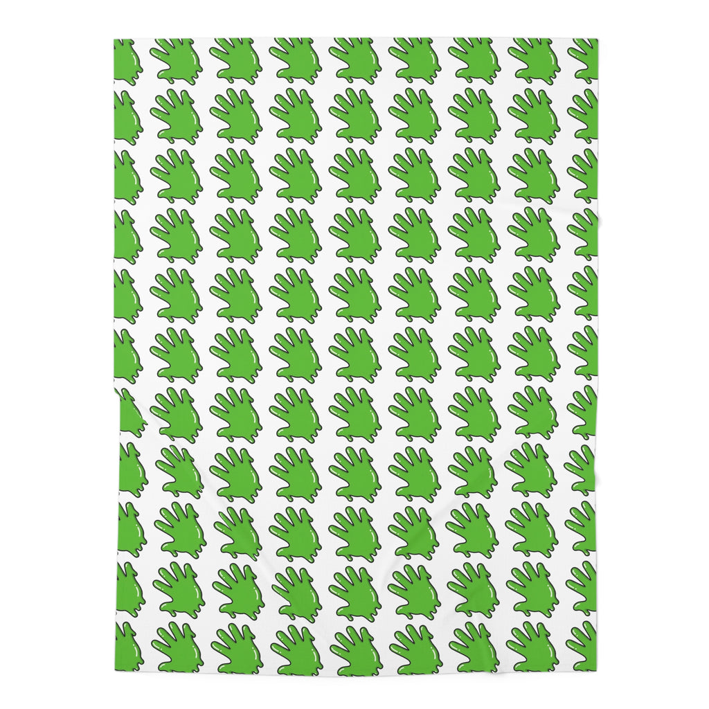 The Slime Shop Baby Swaddle Blanket — White / Green Slime In 5