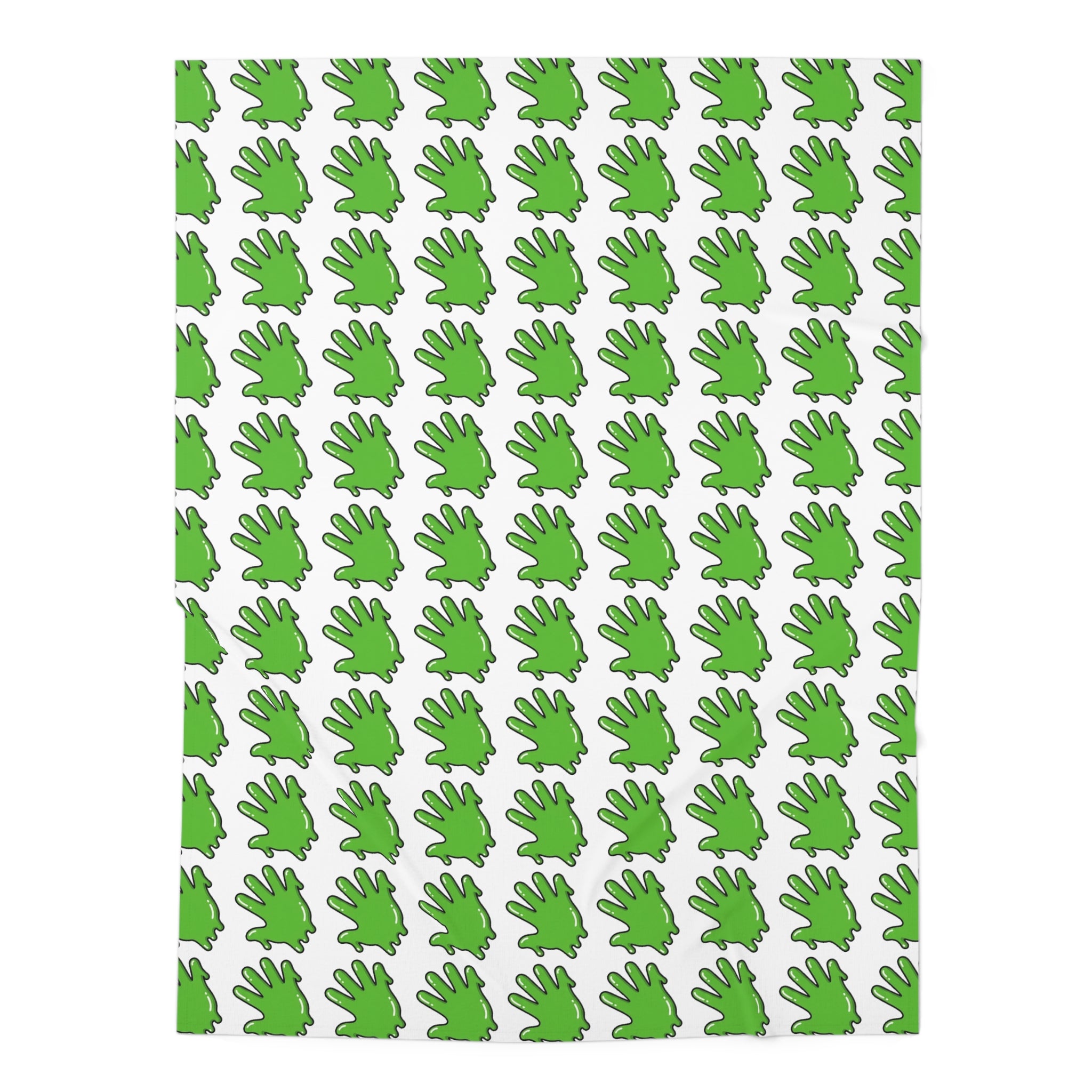 The Slime Shop Baby Swaddle Blanket — White / Green Slime In 5