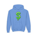 The Slime Shop Youth Hoodie — Carolina Blue / Green Slime $