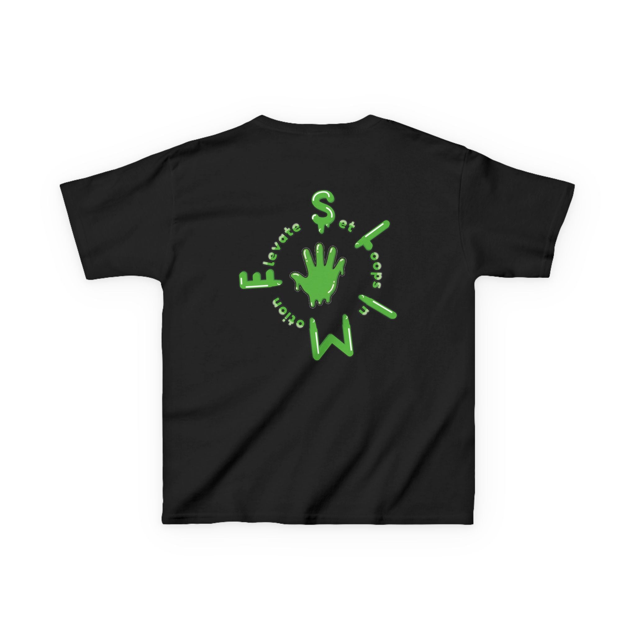 The Slime Shop Kids Tee — Royal Blue / Green Slime Sircle
