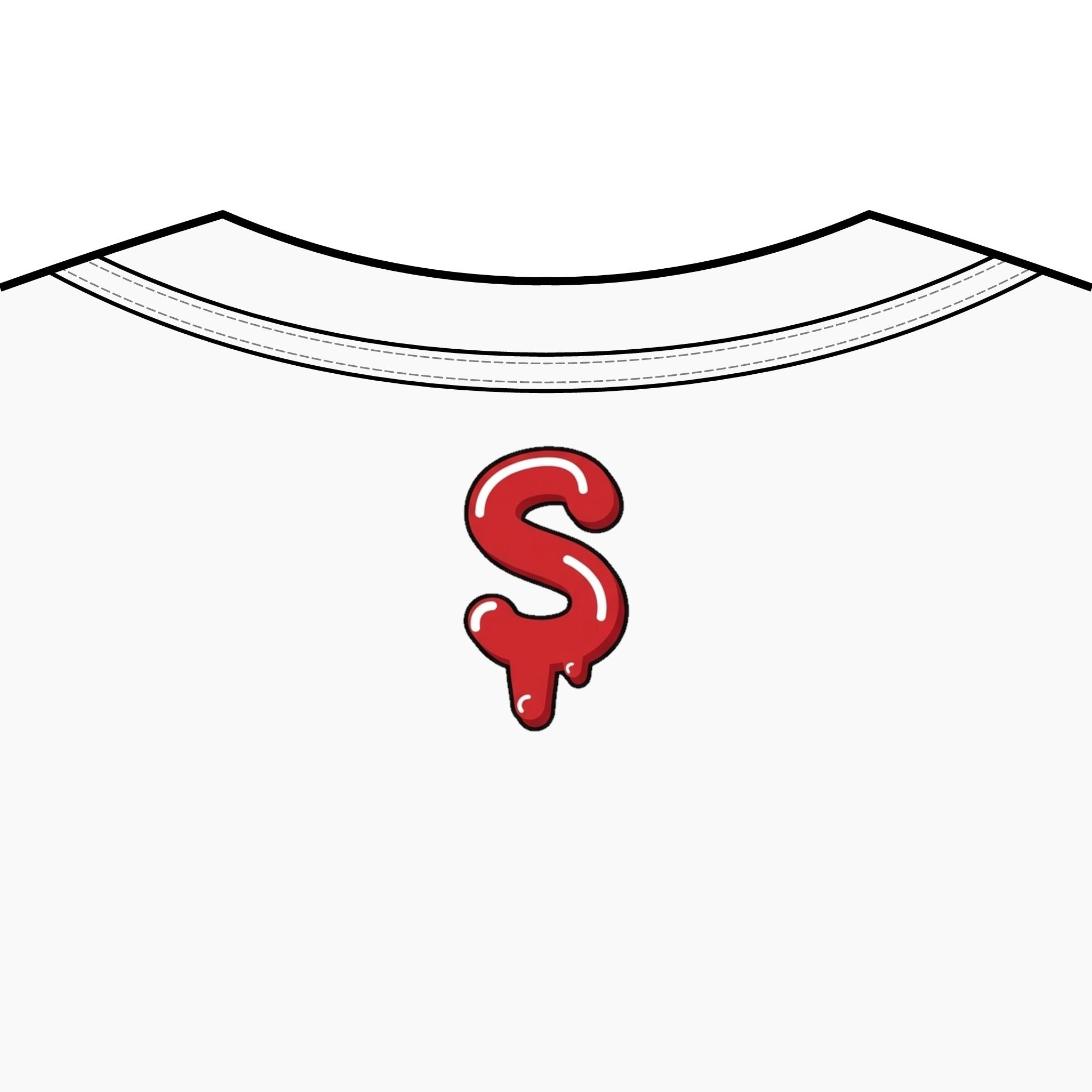 The Slime Shop Men's Box Tee — White / Red Slime-$