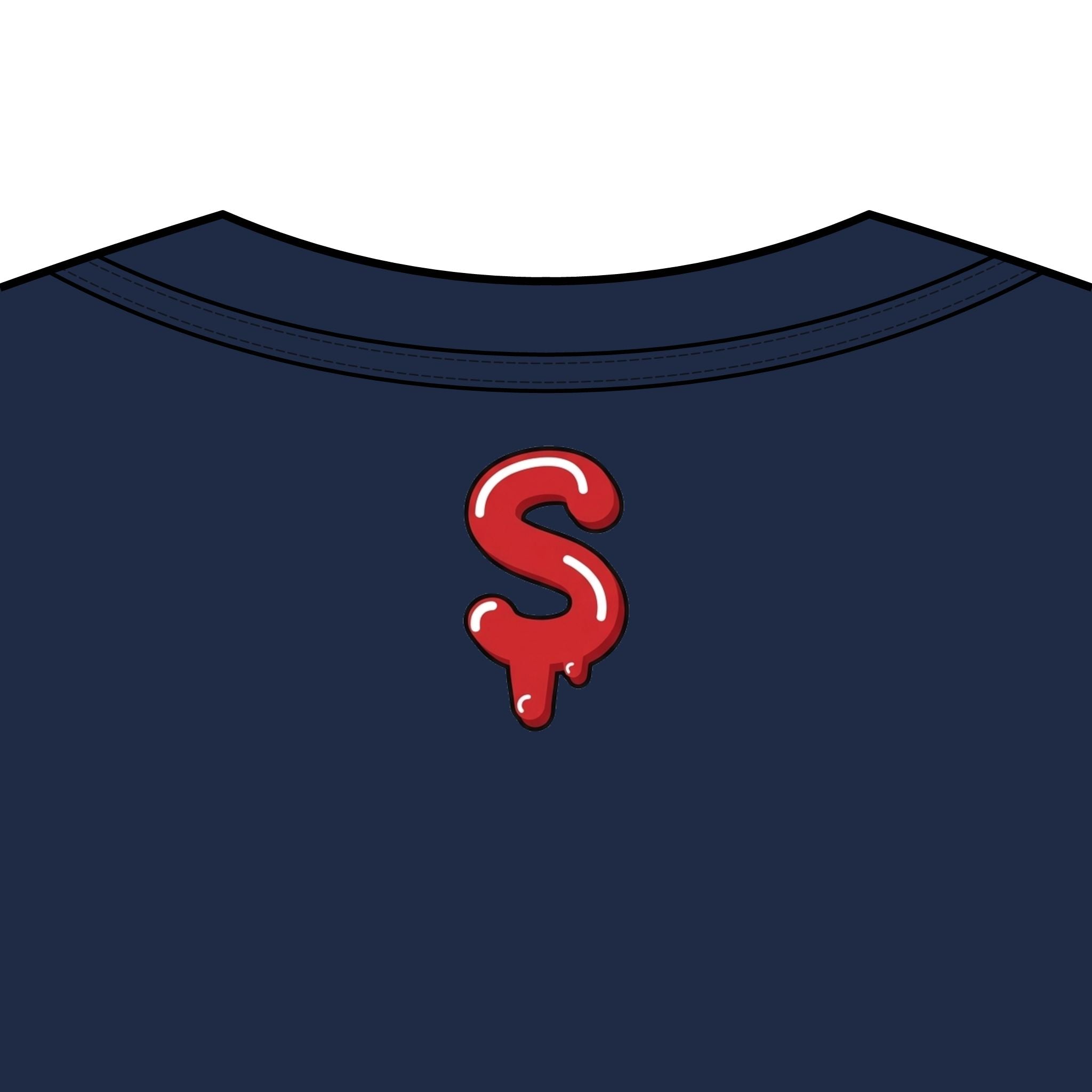 The Slime Shop Men's Box Tee — White / Red Slime-$