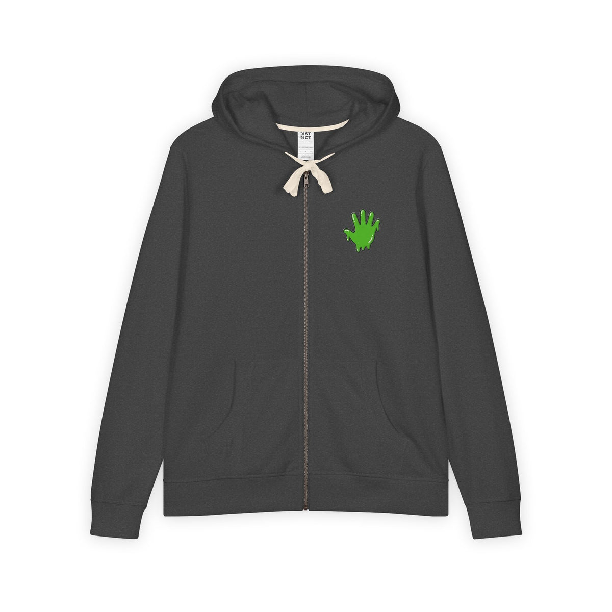 The Slime Shop Full-Zip Hoodie — Black / Green Slime In 5