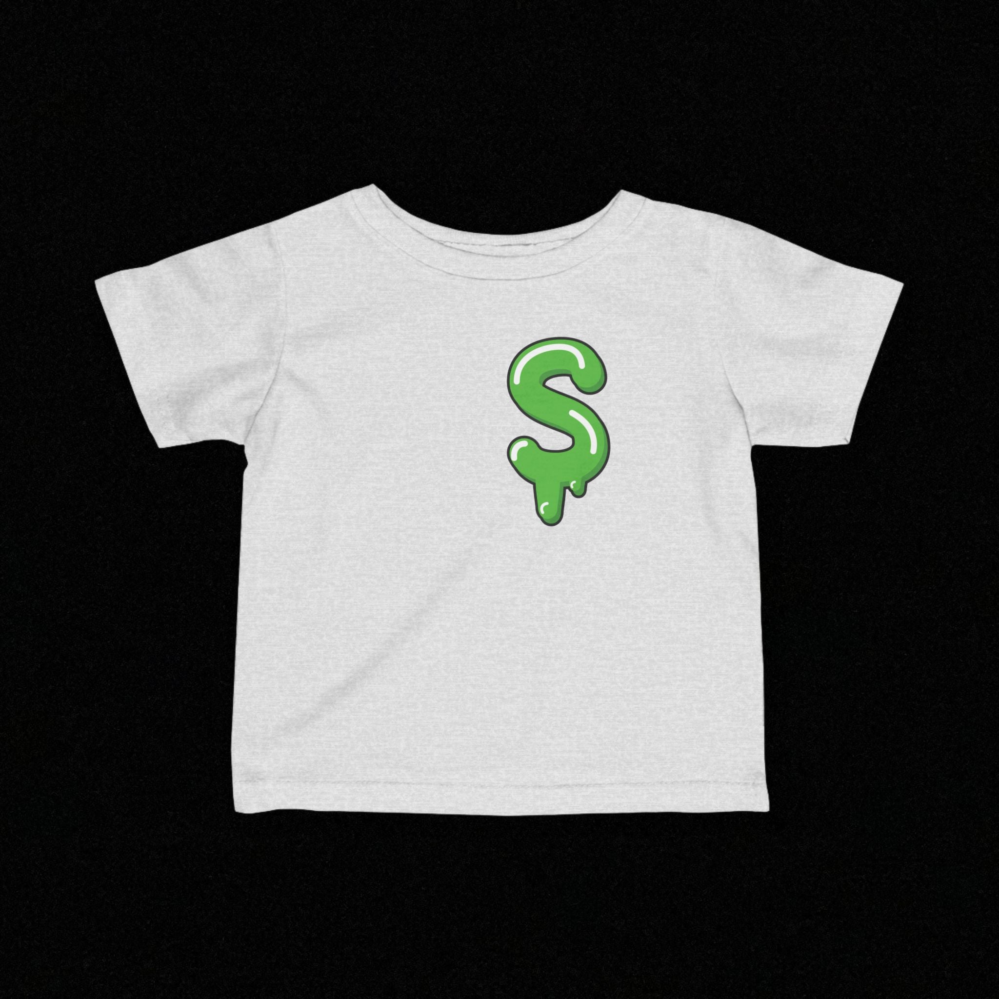 The Slime Shop Infant Fine Jersey Tee — Red / Green Slime Sircle