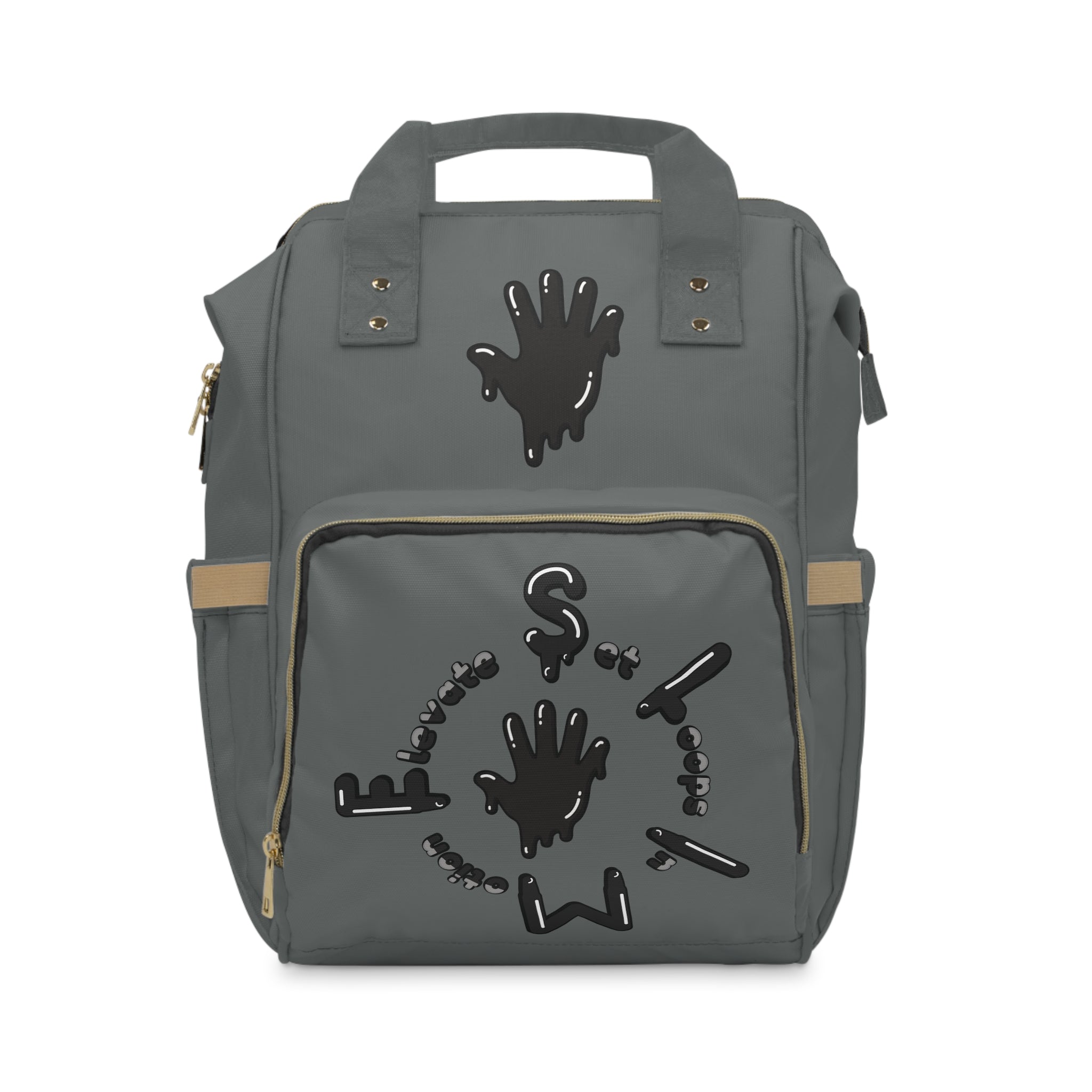 The Slime Shop Diaper Backpack — Gray / Black Slime Sircle