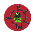 The Slime Shop Round Rug — Slimeman & Ring (Black) IV