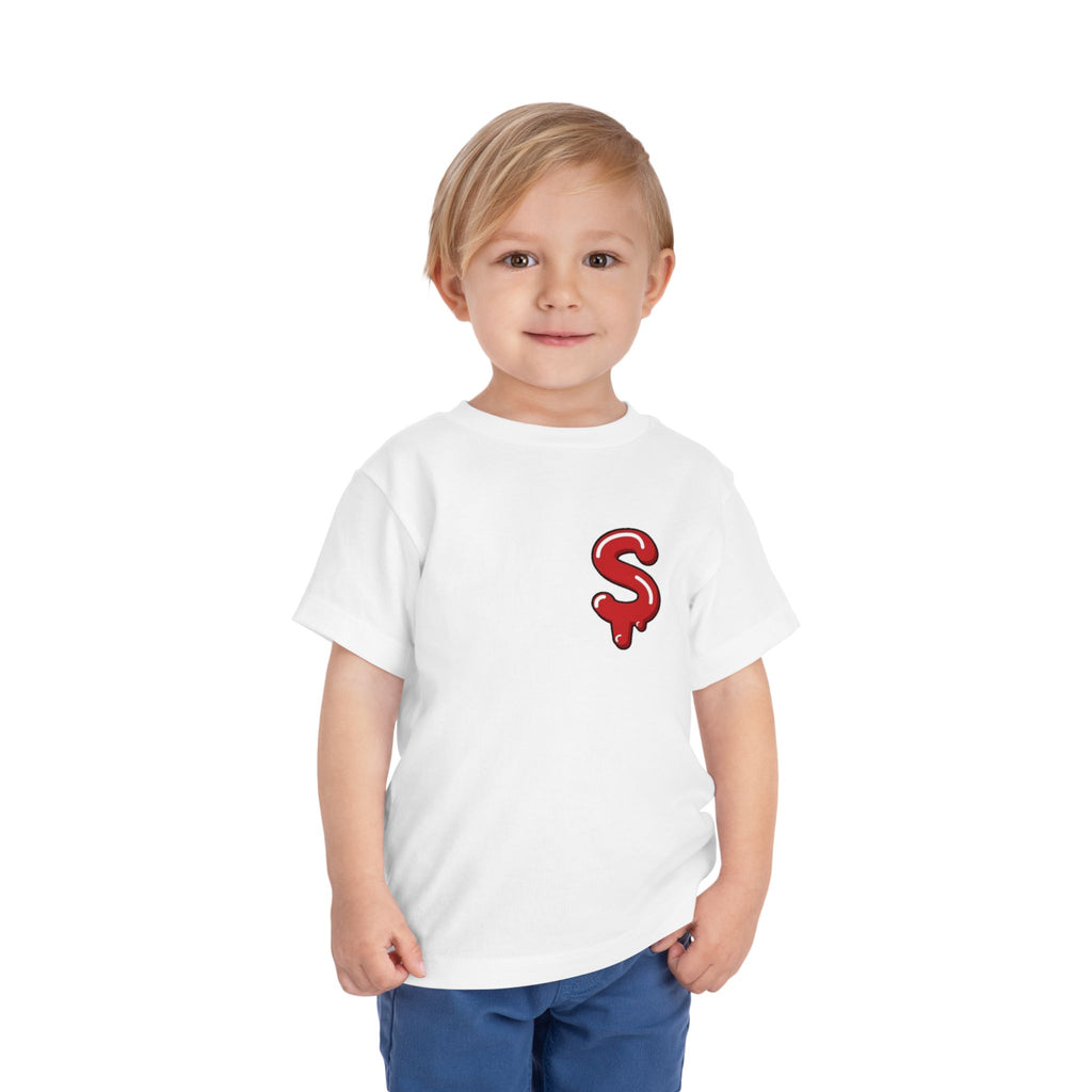 The Slime Shop Toddler Tee — Royal Blue / Red Slime Sircle