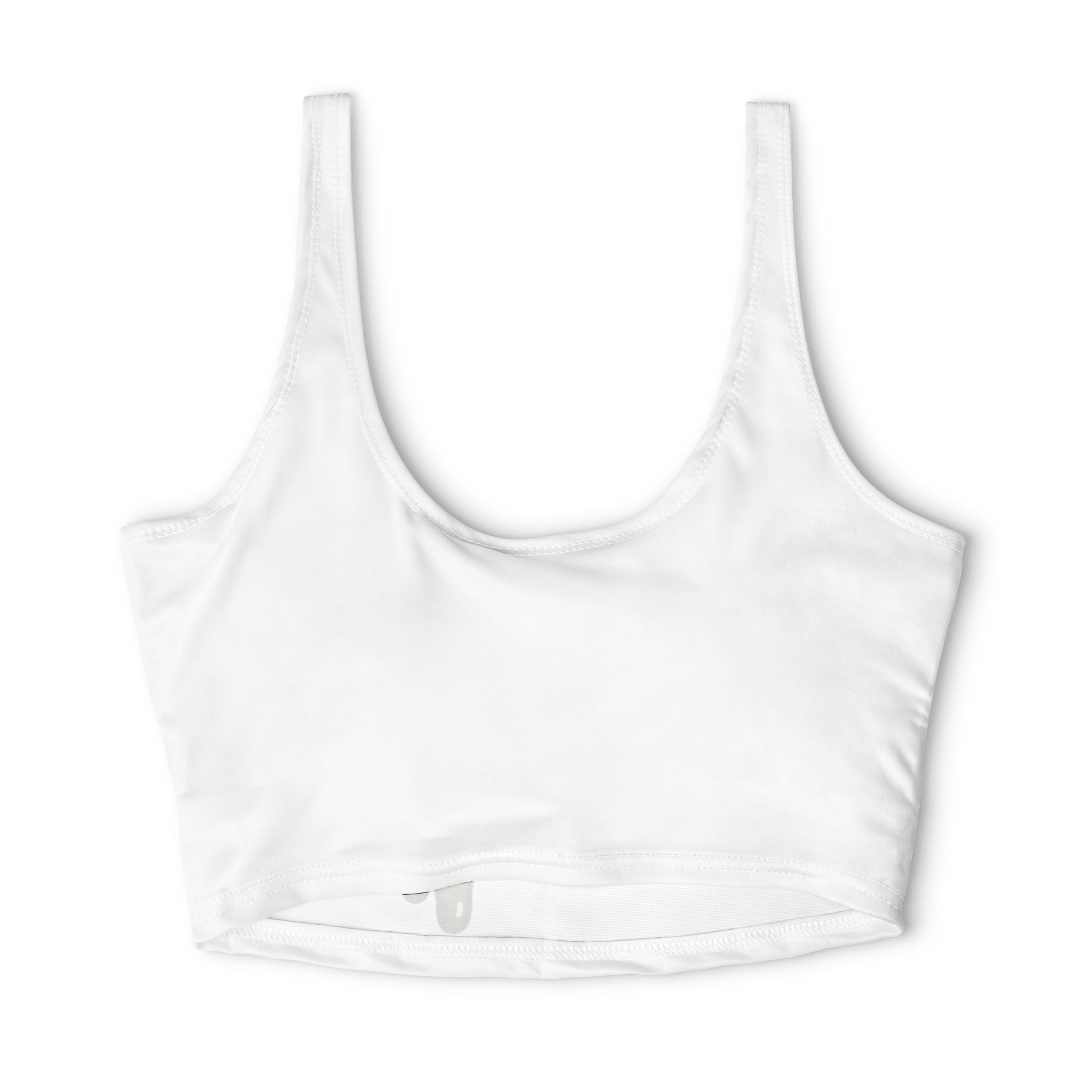 The Slime Shop Polyester Sports Bra — White / Olive Slime In 5