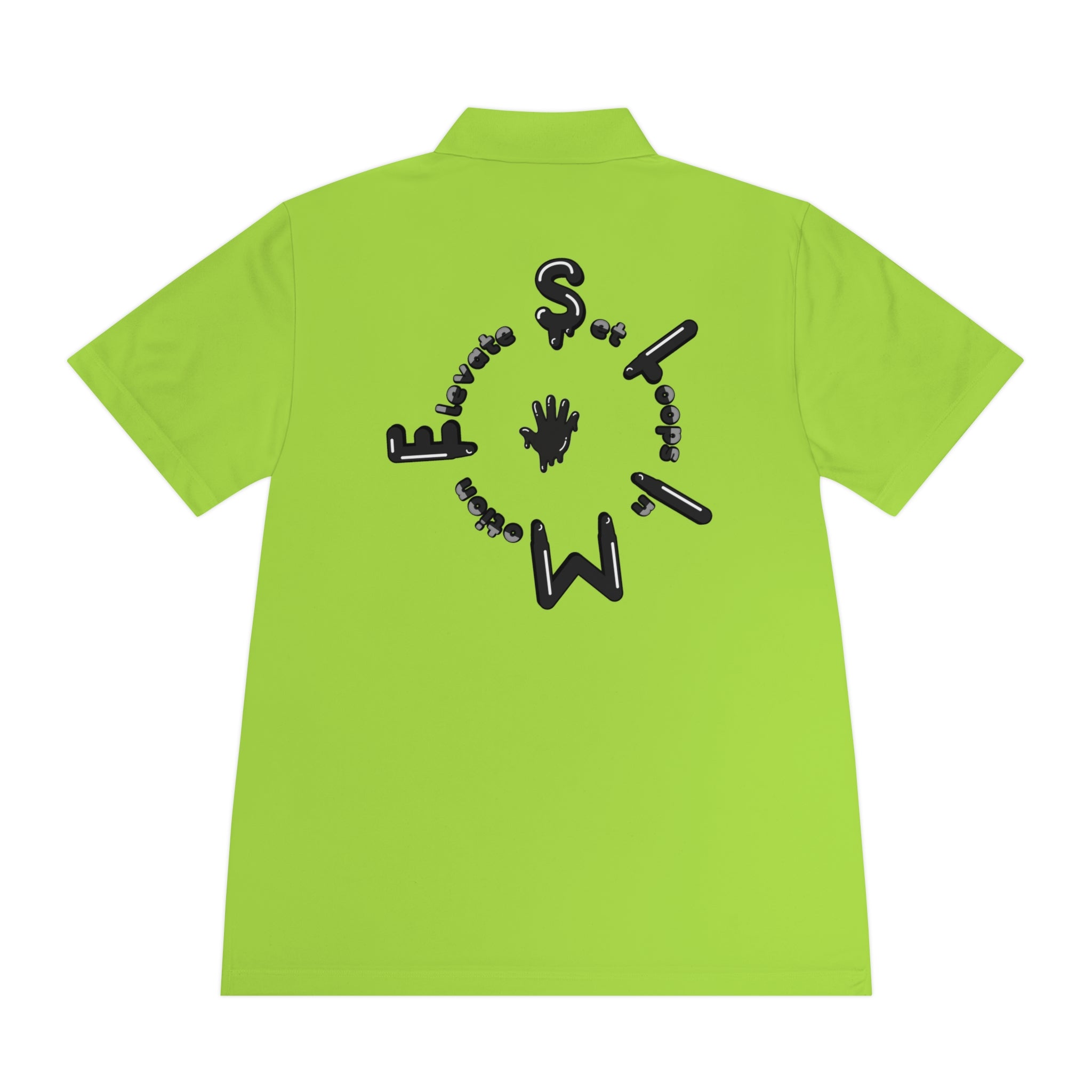 The Slime Shop Sport Polo — Lime Green / Black Slime Sircle