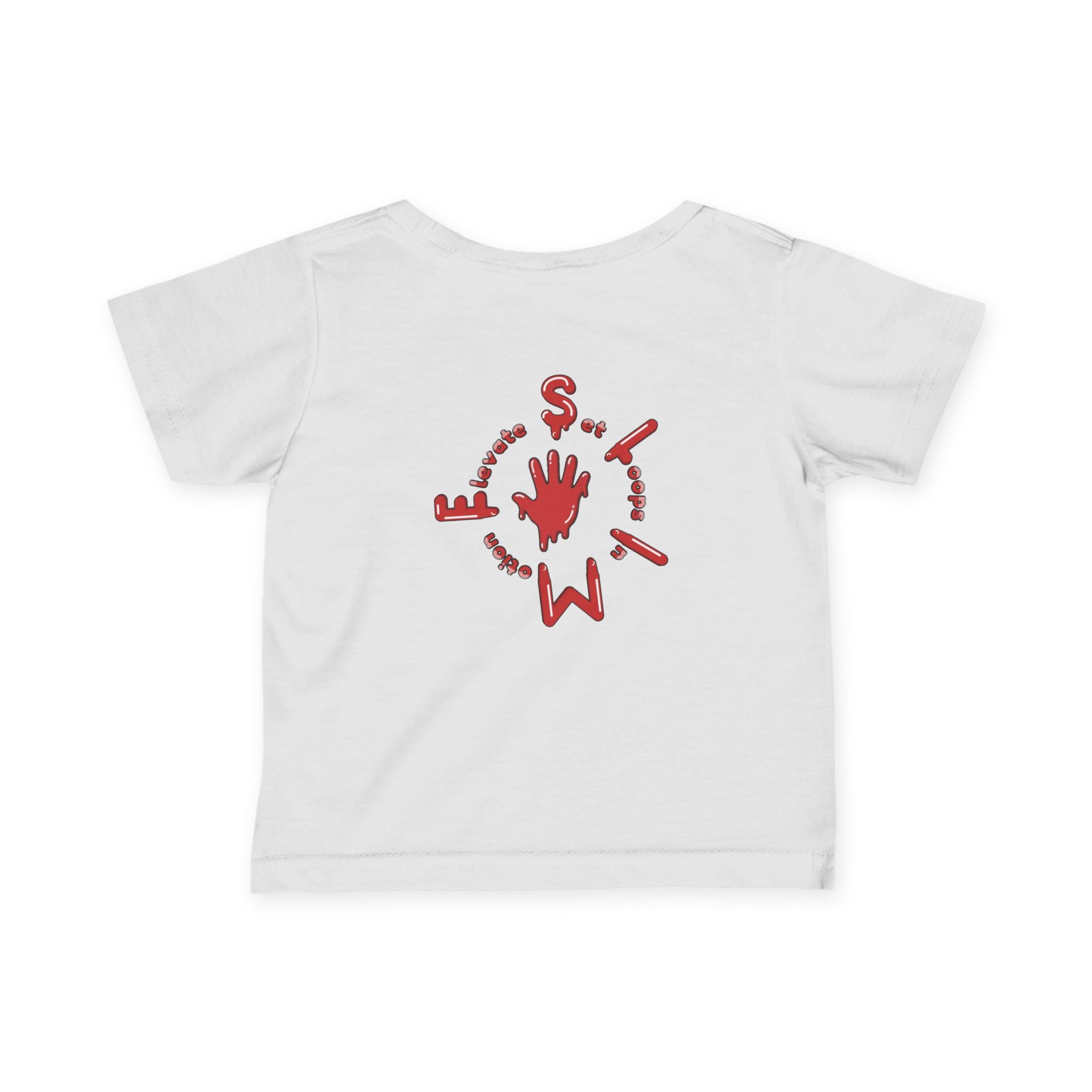 The Slime Shop Infant Fine Jersey Tee — Grey / Red Slime $