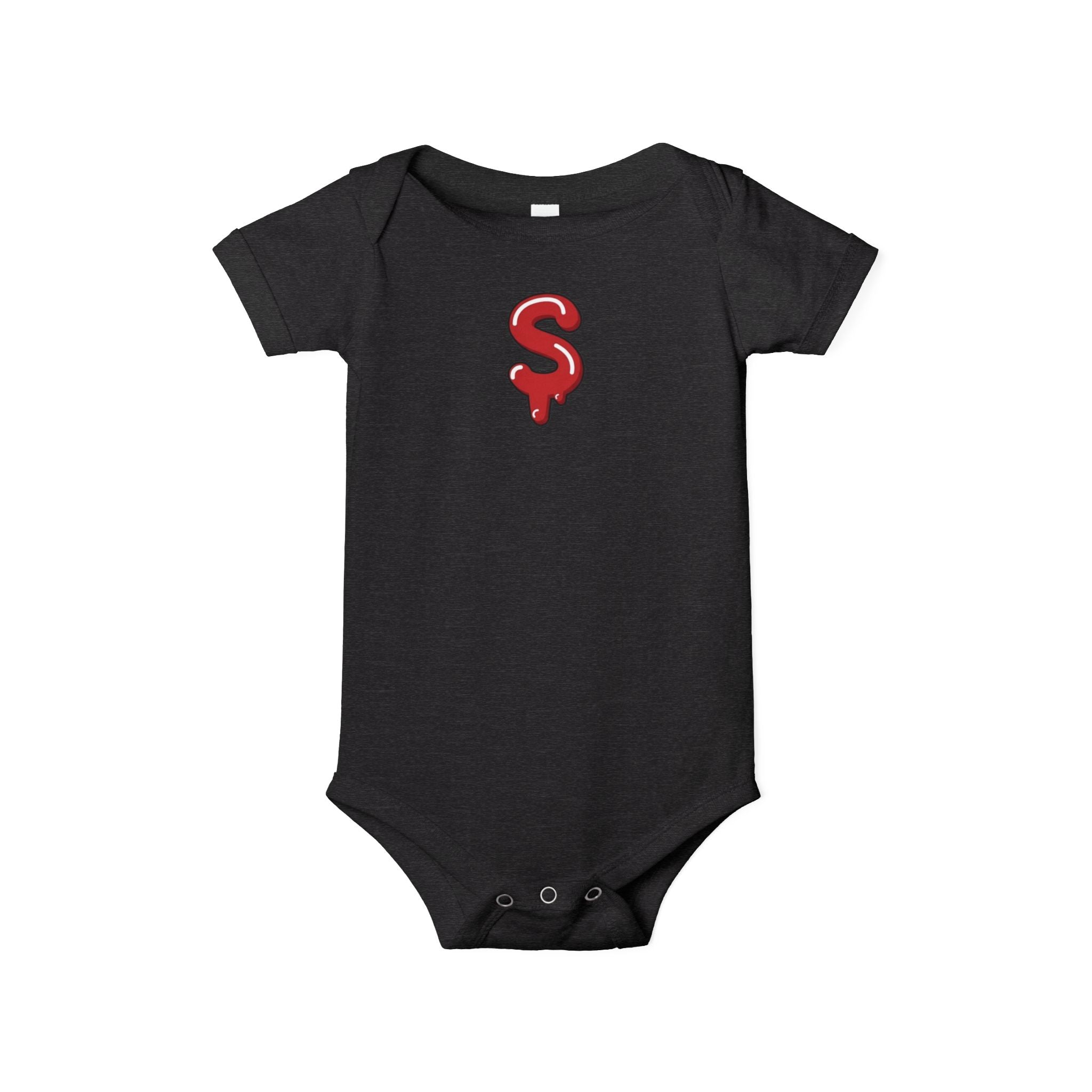 The Slime Shop Infant Jersey One Piece — Navy / Red Slime $