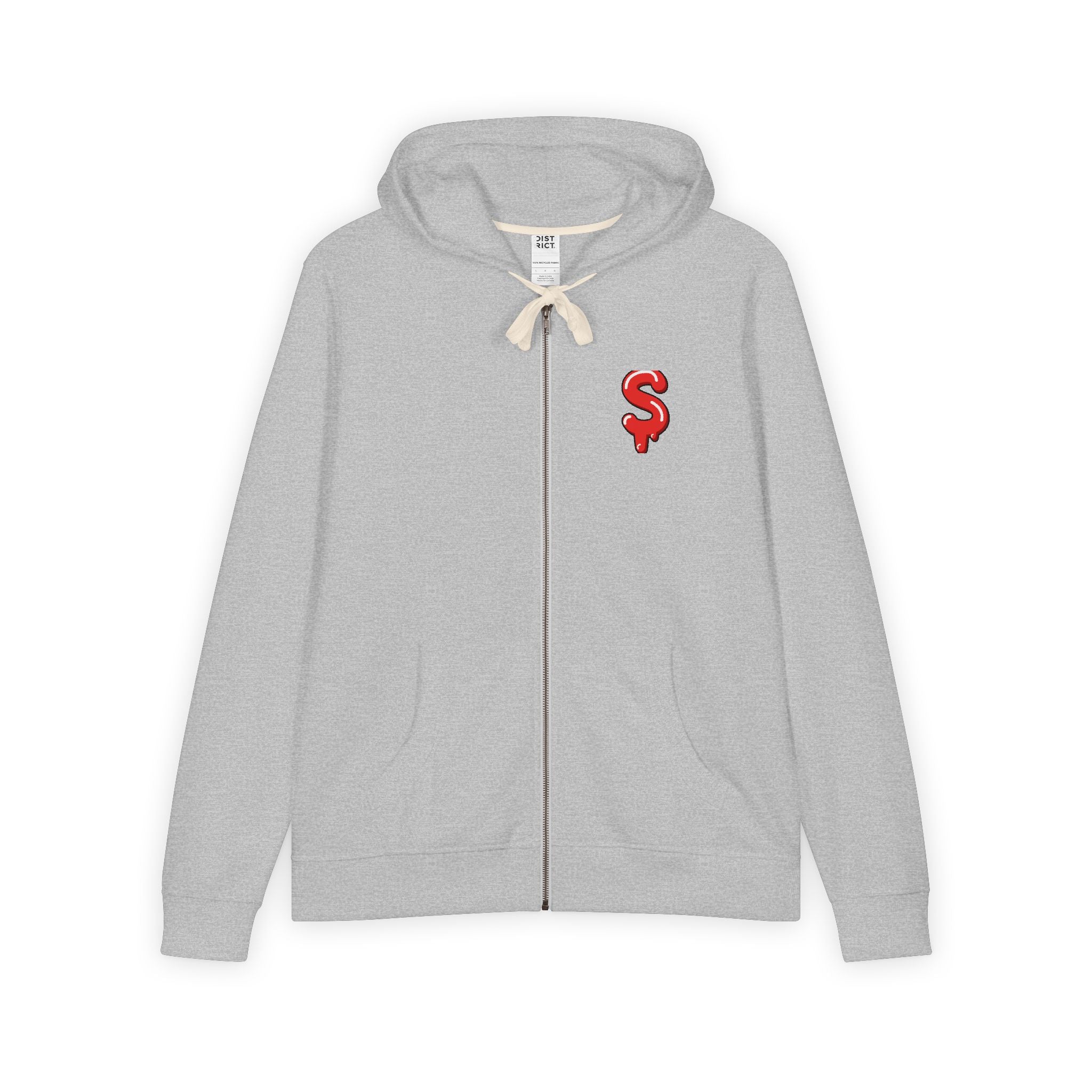 The Slime Shop Full-Zip Hoodie — Black / Red Slime $