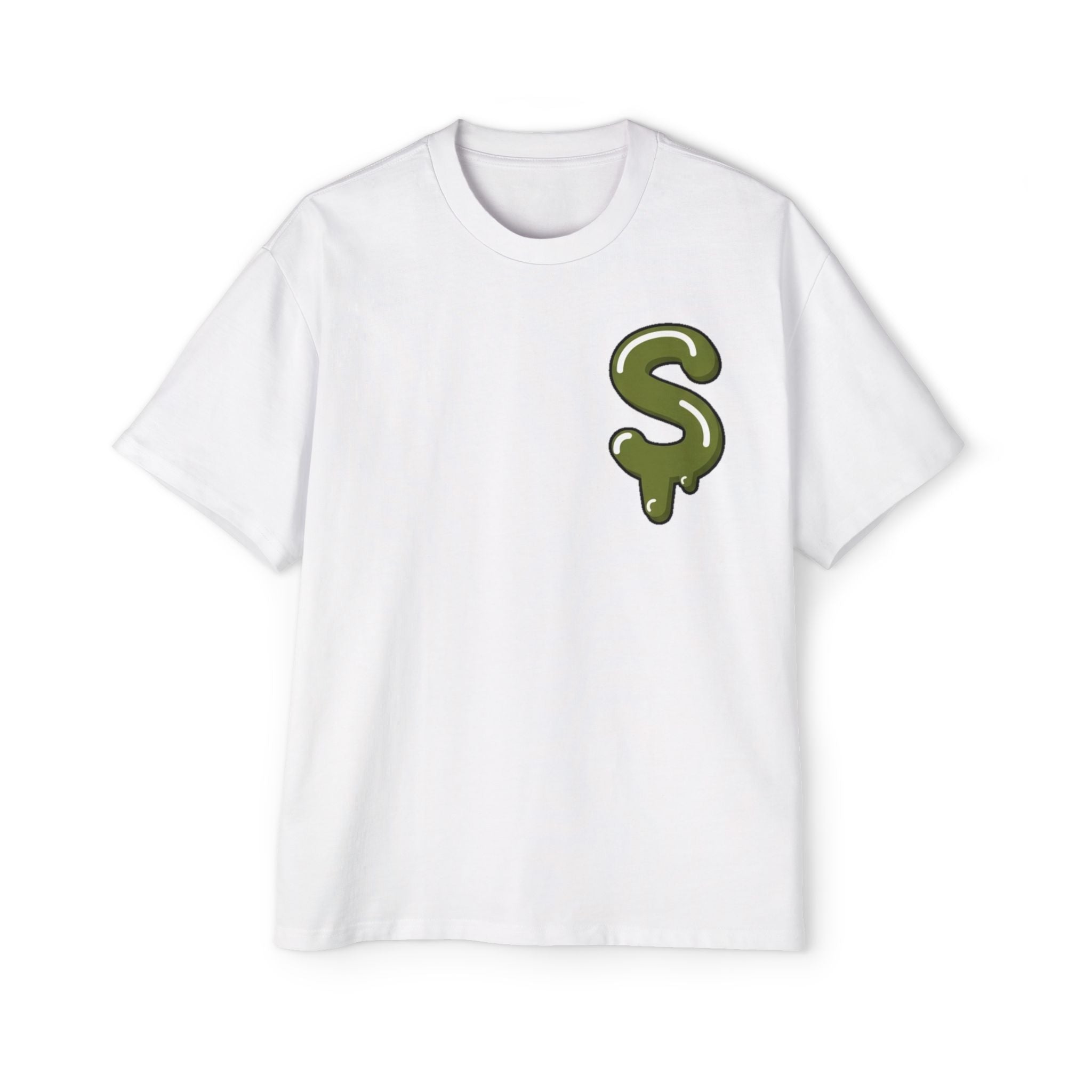 The Slime Shop Heavy Oversized Tee — Brown / Olive Slime Sircle