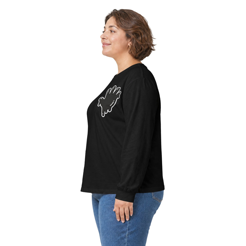 The Slime Shop Ultra Cotton Long-Sleeve — White / Black Slime In 5