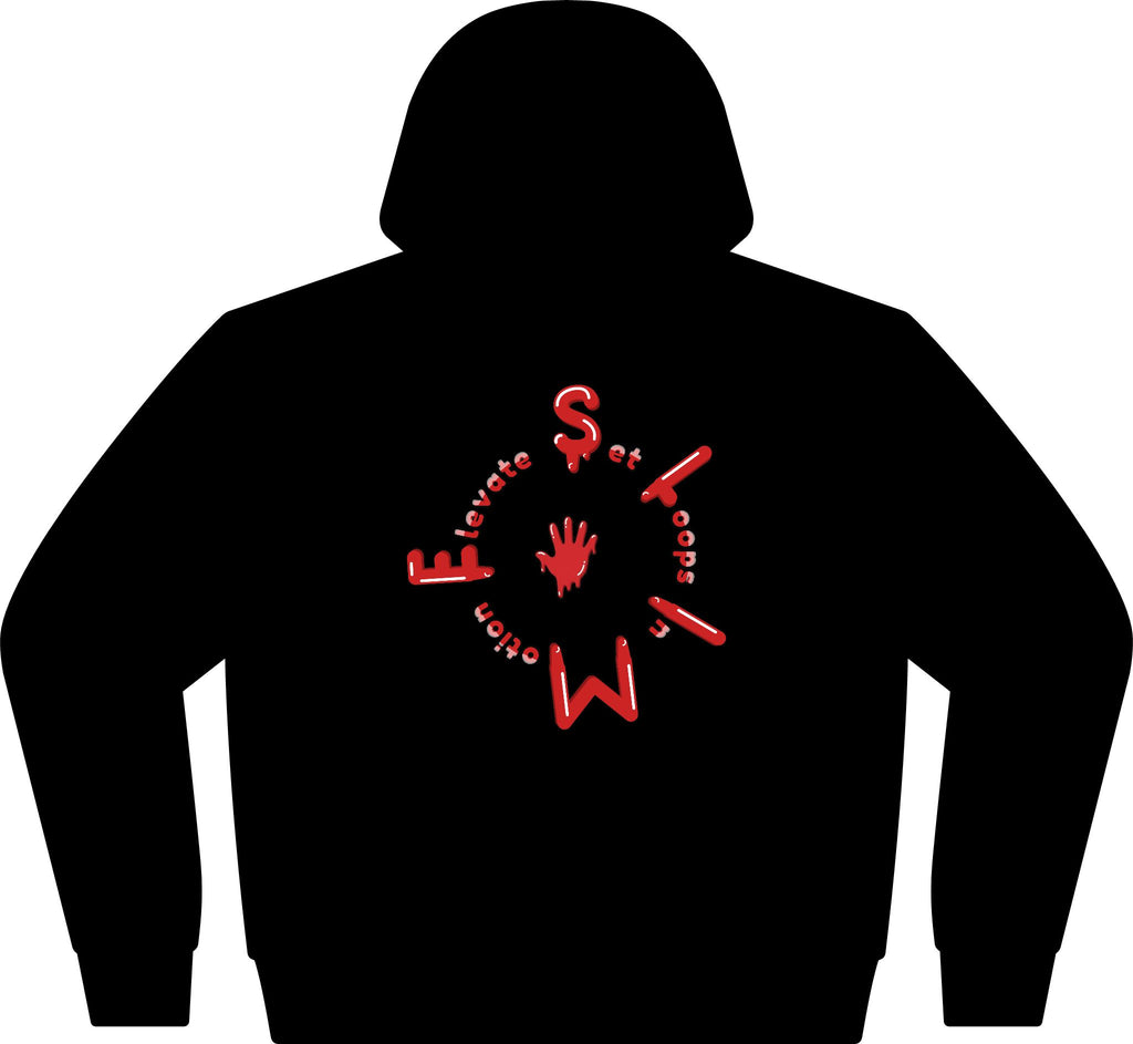 The Slime Shop Full-Zip Hoodie — Black / Red Slime Sircle