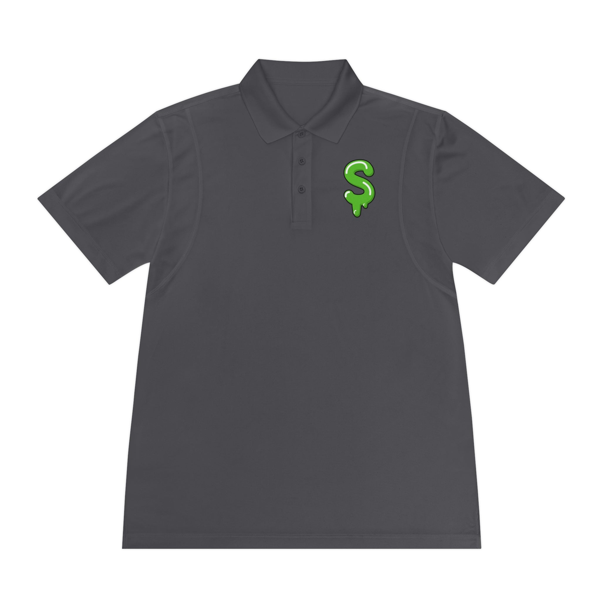The Slime Shop Sport Polo — Black / Green Slime Sircle