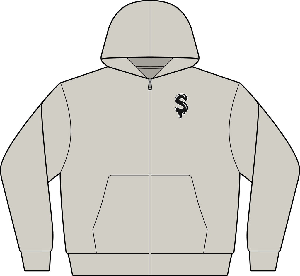 Black Slime Sircle Unisex 10 oz Full-Zip Hoodie Sweatshirt