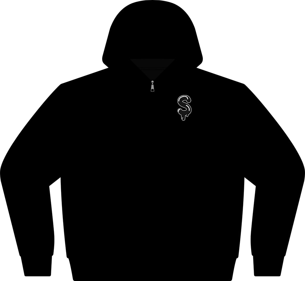 Black Slime Sircle Unisex 10 oz Full-Zip Hoodie Sweatshirt