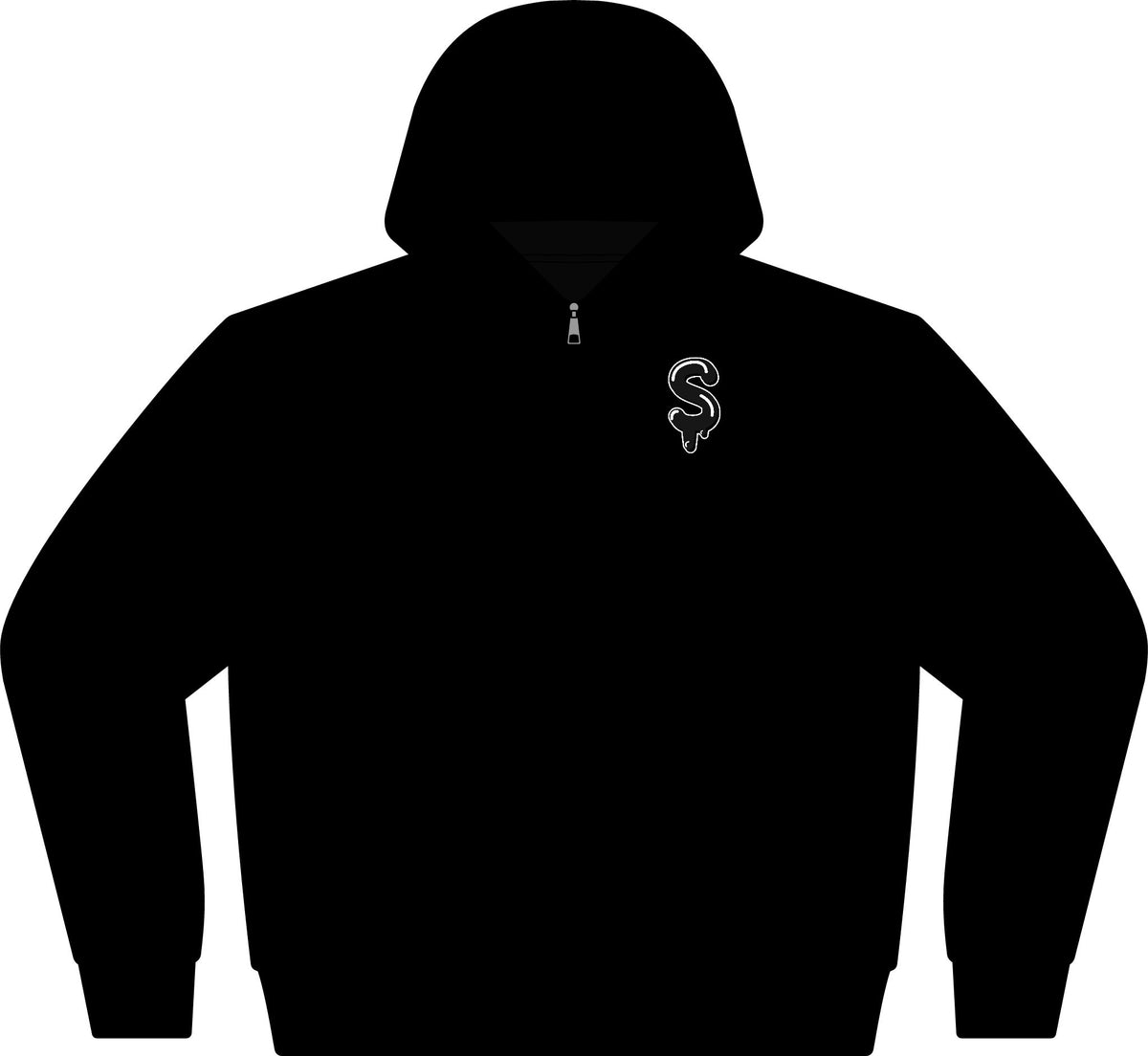 Black Slime Sircle Unisex 10 oz Full-Zip Hoodie Sweatshirt
