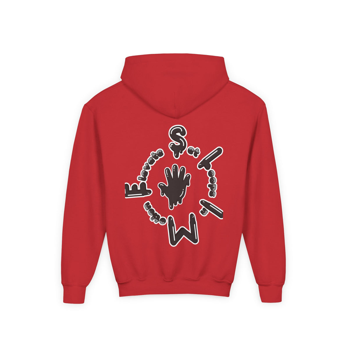 Black Slime Sircle Youth Heavy Blend Hooded Sweatshirt