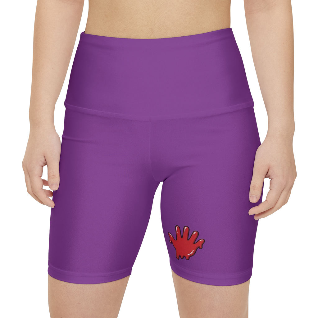Women's Purple/Red Slime In 5 Workout Shorts