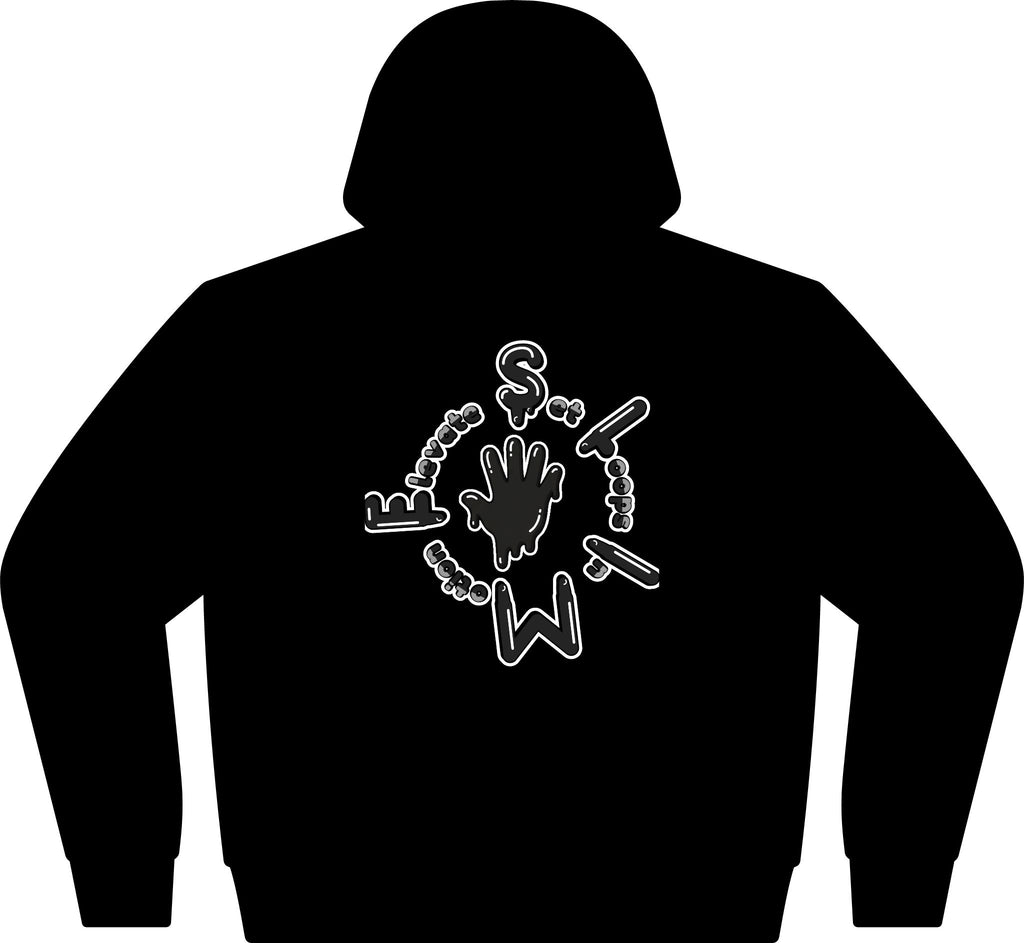 Black Slime Sircle Unisex 10 oz Full-Zip Hoodie Sweatshirt