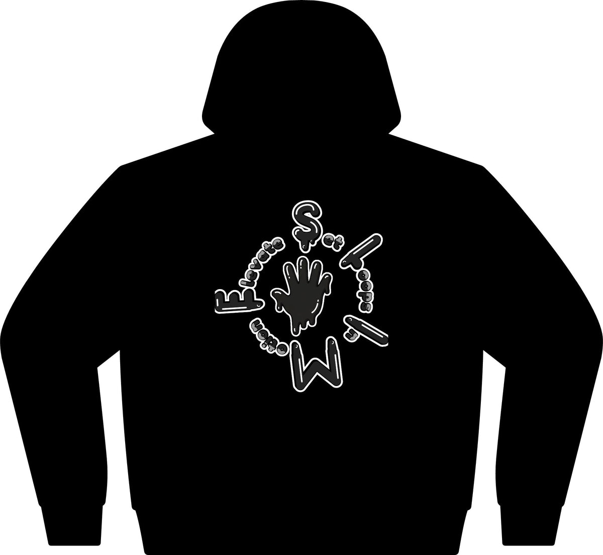 Black Slime Sircle Unisex 10 oz Full-Zip Hoodie Sweatshirt