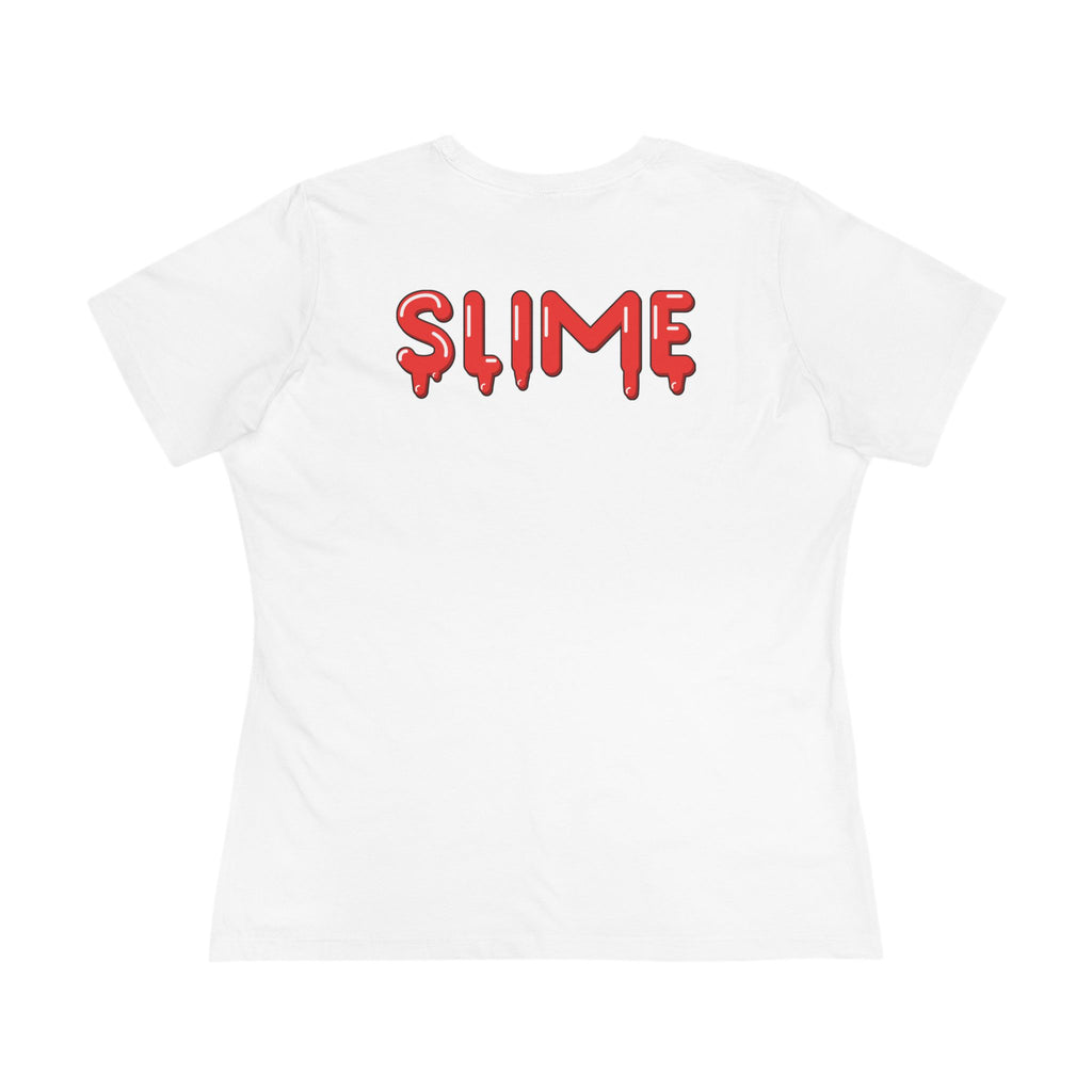 The Slime Shop Women's Tee — White / Red Slime $