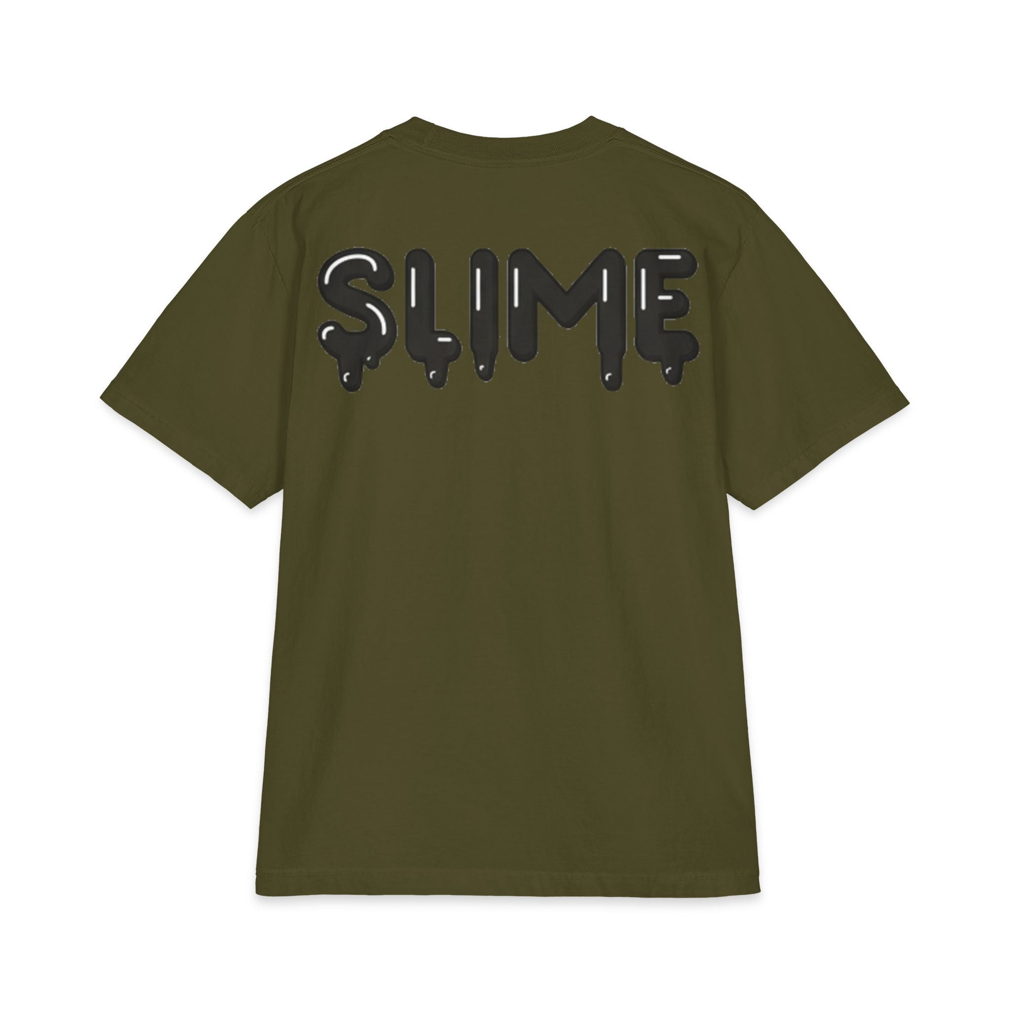 The Slime Shop Max Heavyweight Tee — White / Black Slime-$