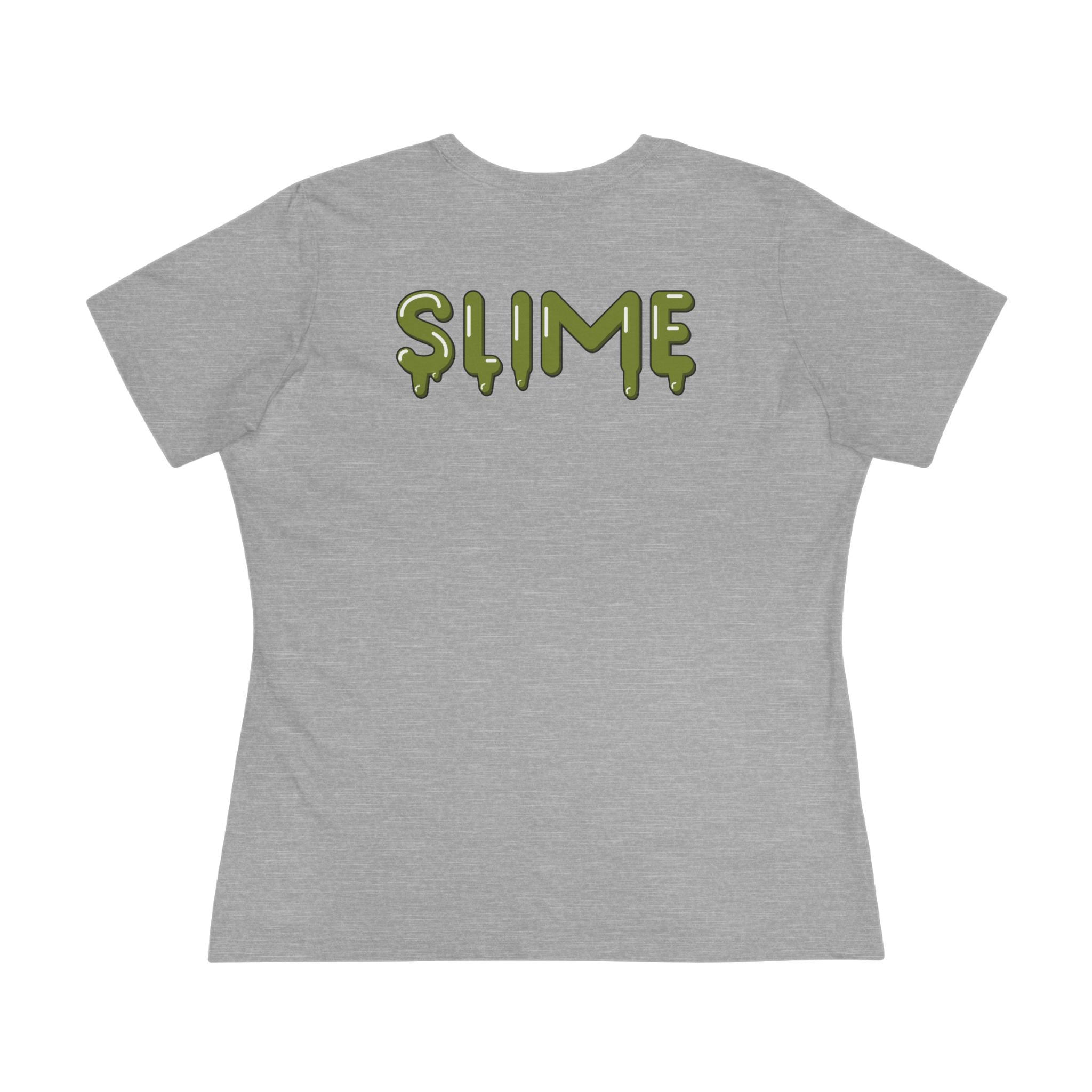 The Slime Shop Women's Tee — White / Olive Slime In 5