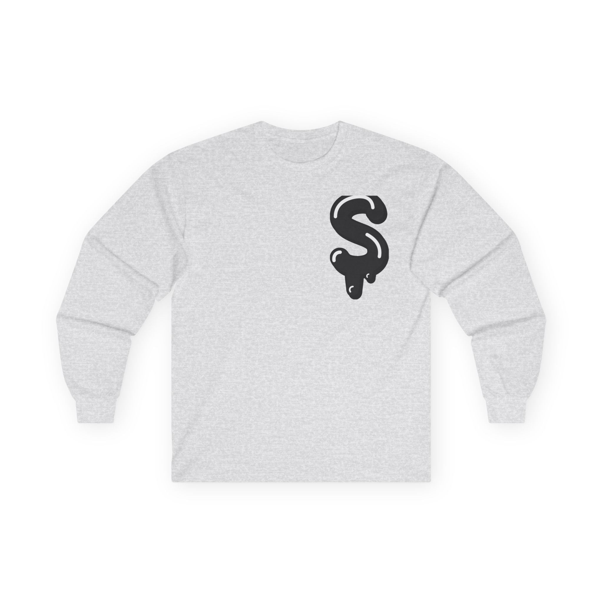 The Slime Shop Ultra Cotton Long-Sleeve — White / Black Slime $