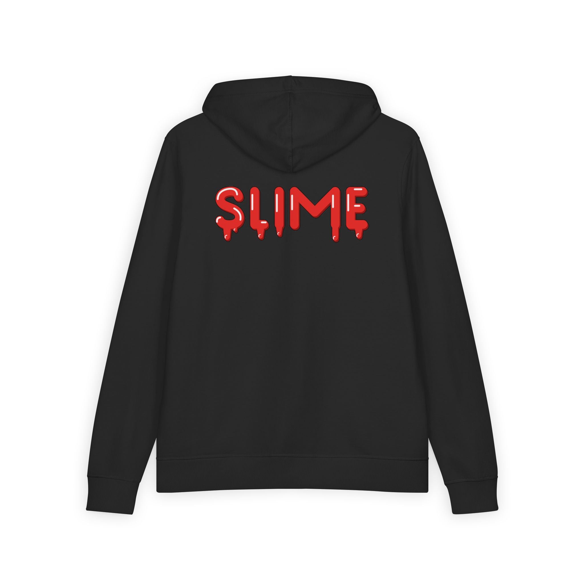 The Slime Shop Full-Zip Hoodie — Black / Red Slime $