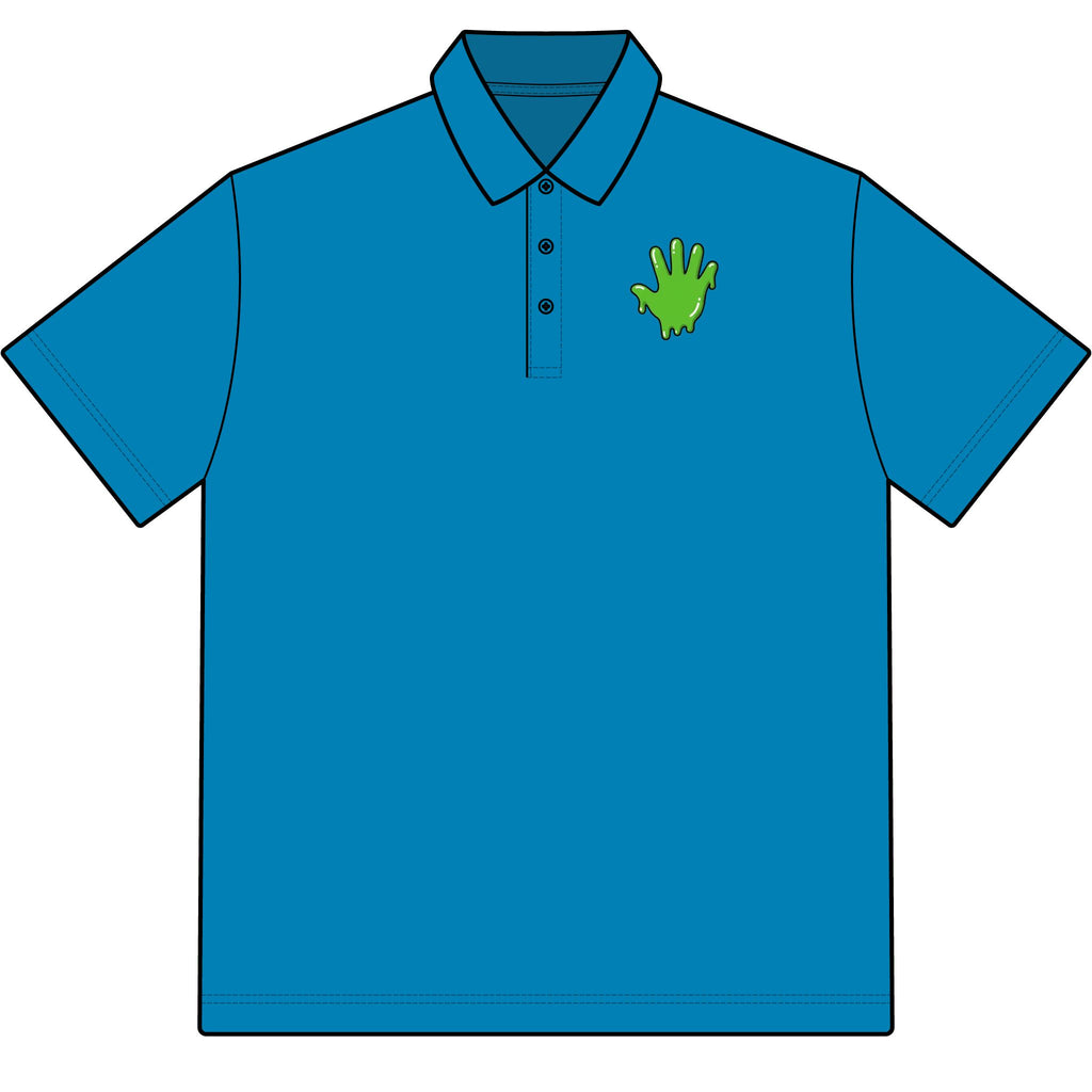 The Slime Shop Pique Polo — White / Green Slime In 5