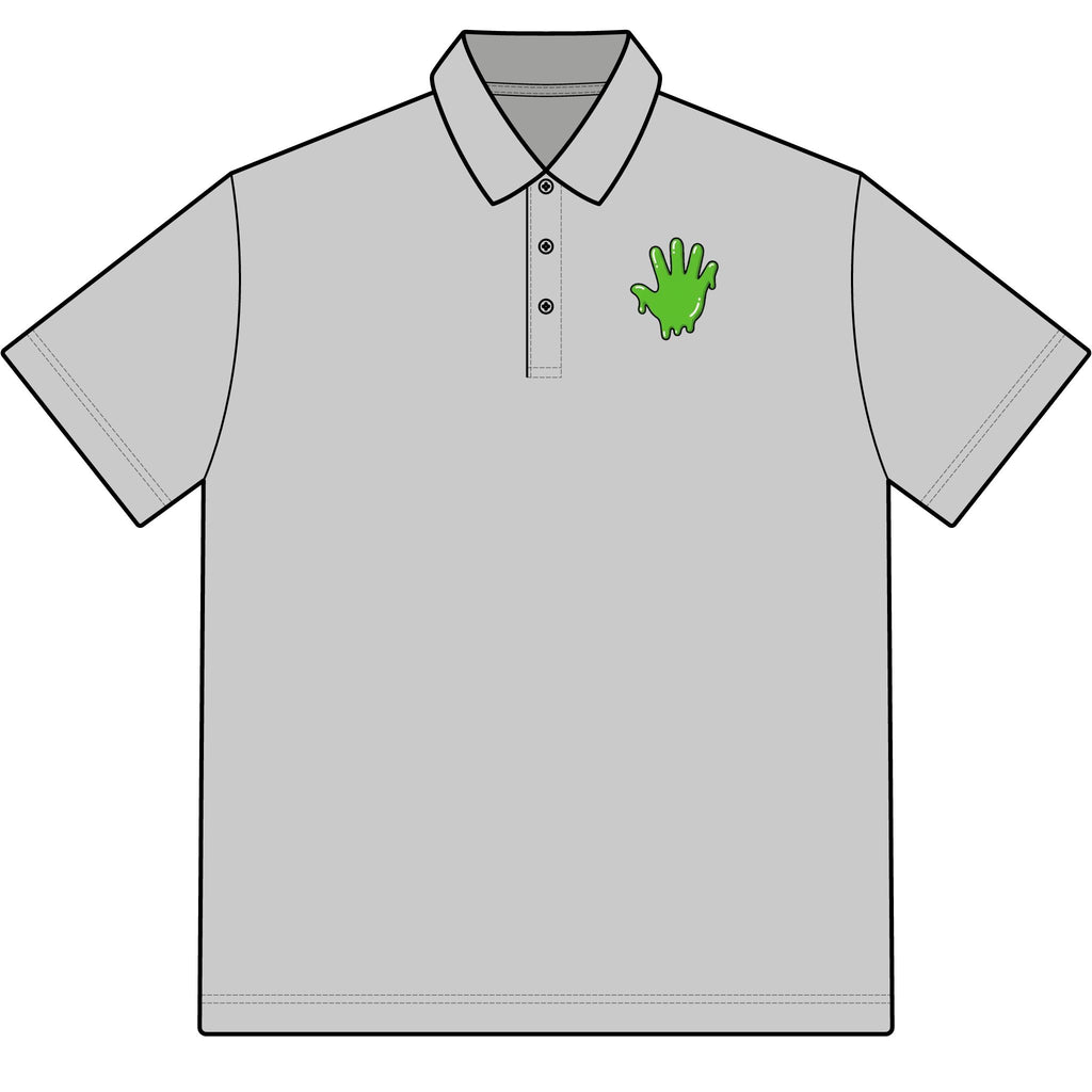 The Slime Shop Pique Polo — White / Green Slime In 5