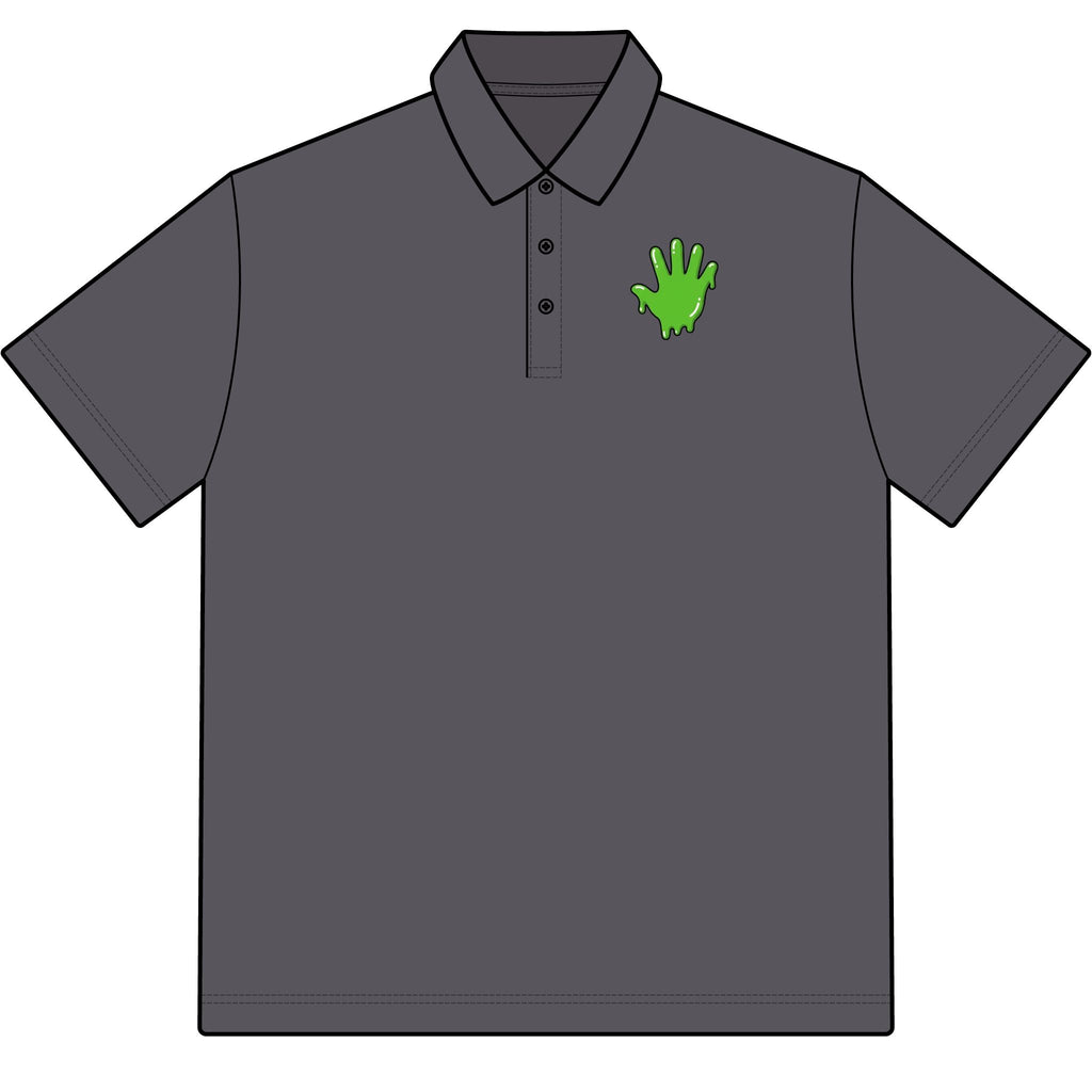 The Slime Shop Pique Polo — White / Green Slime In 5