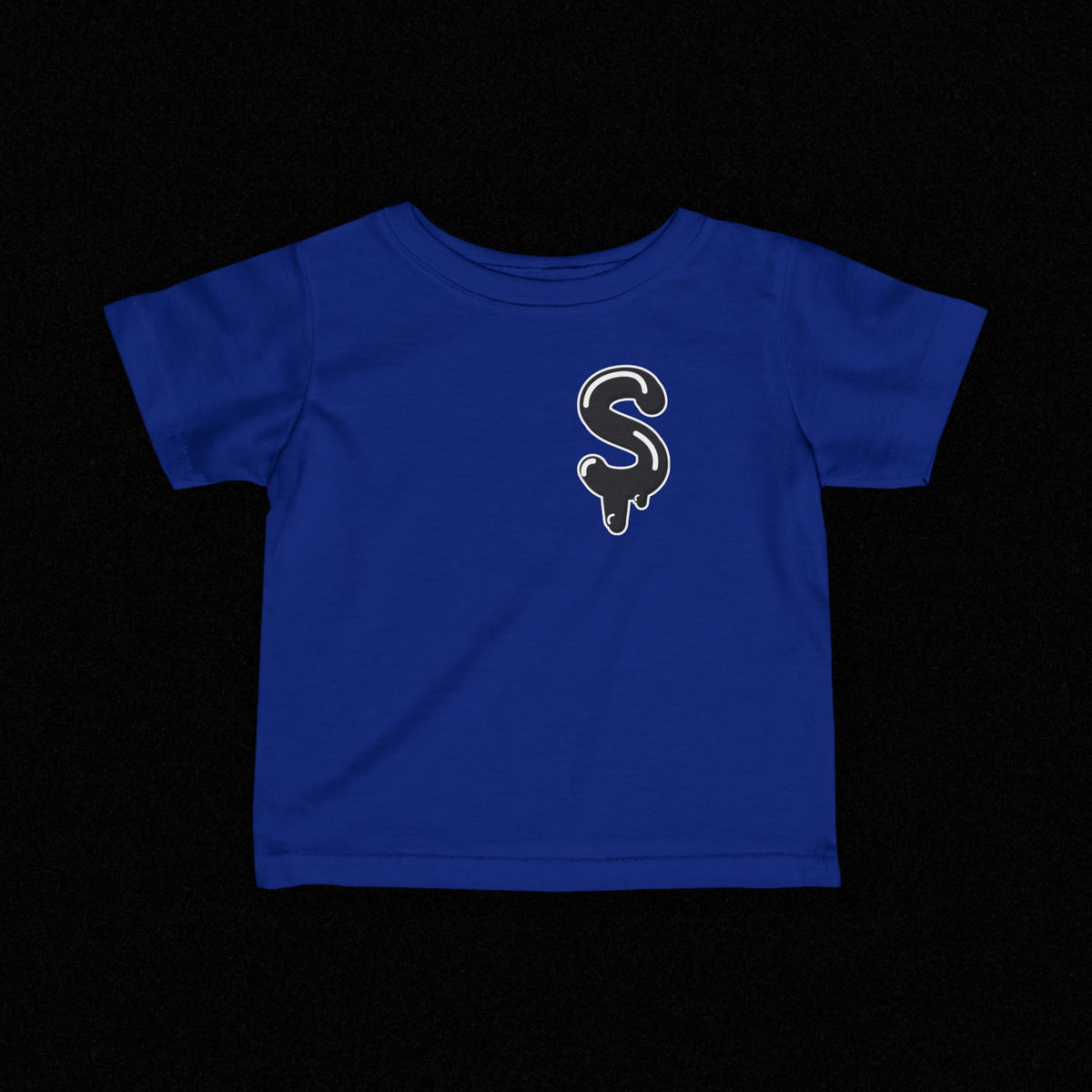 Infant Black/Slime Fine Jersey Tee