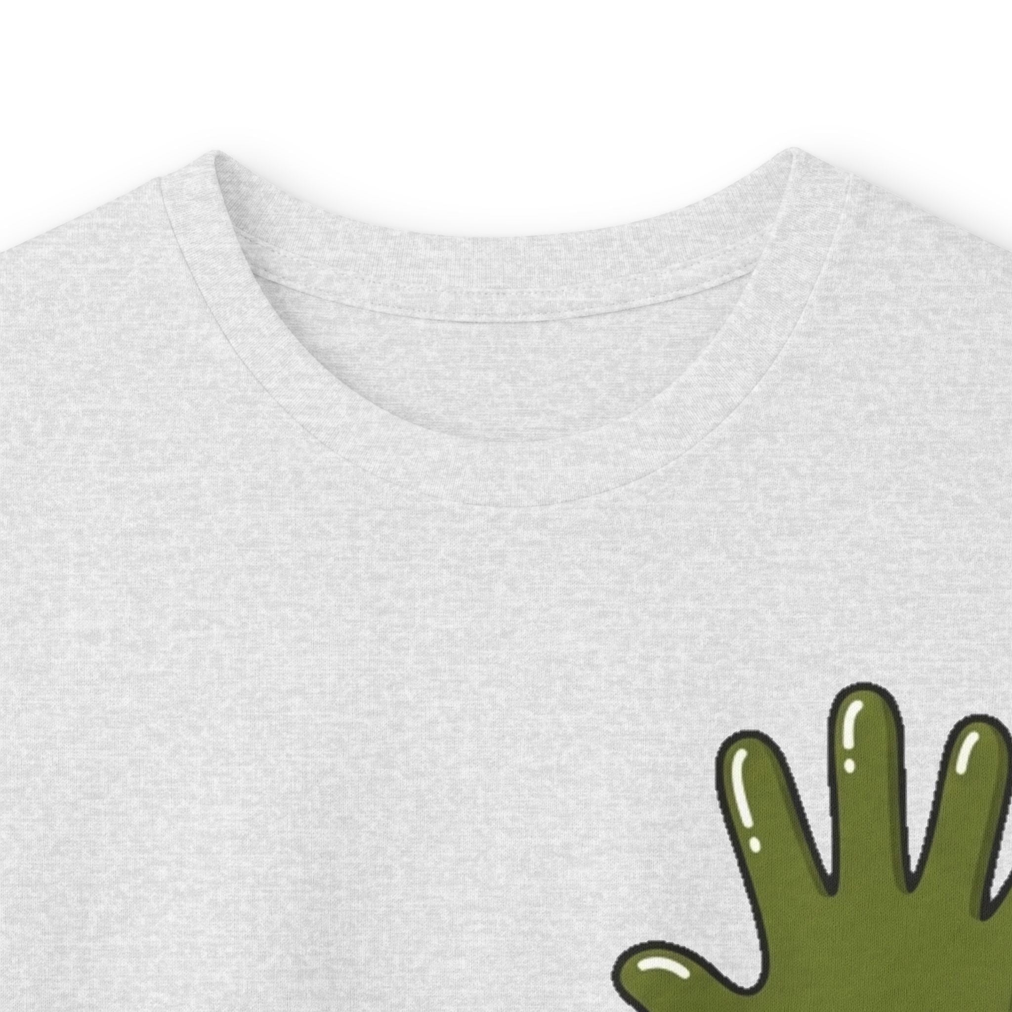 The Slime Shop Ultra Cotton Long-Sleeve — White / Olive Slime In 5