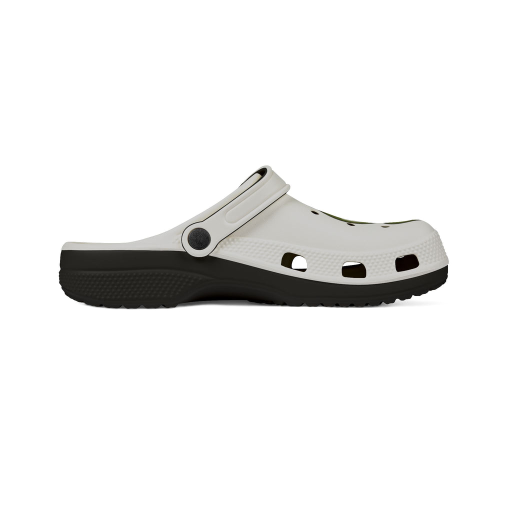 The Slime Shop Foam Clogs — Olive / Slime Drip