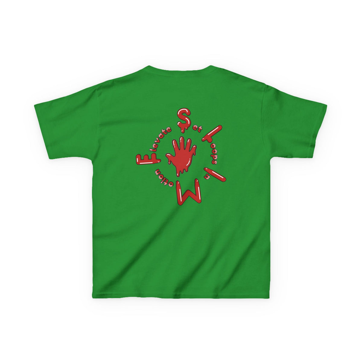 Kids Red/Slime Heavy Cotton™ Tee