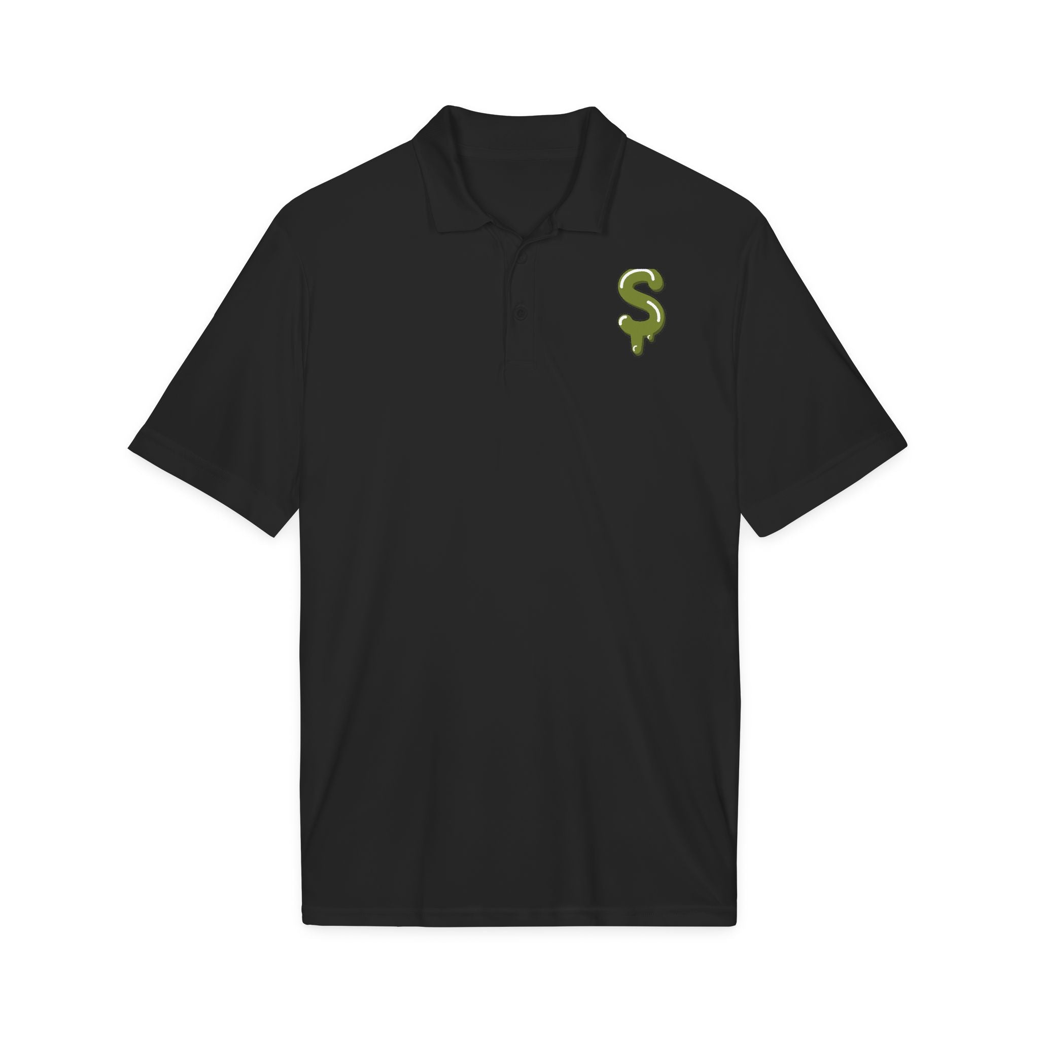 The Slime Shop Sport-Tek Polo — White / Olive Slime $